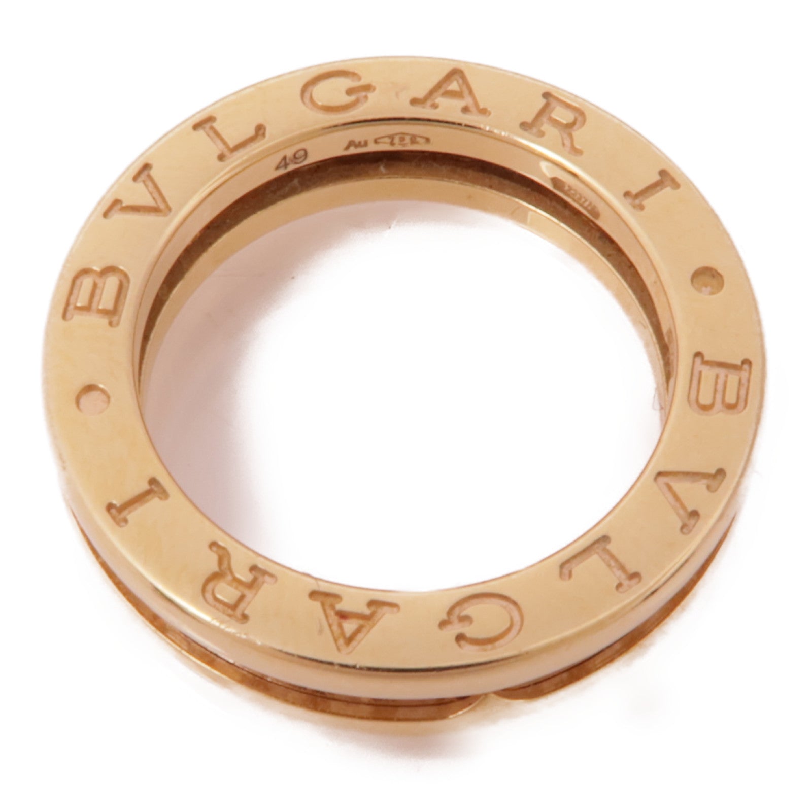 BVLGARI 【激減優惠】18K黃金B-zero1鑽石戒指US#4.75