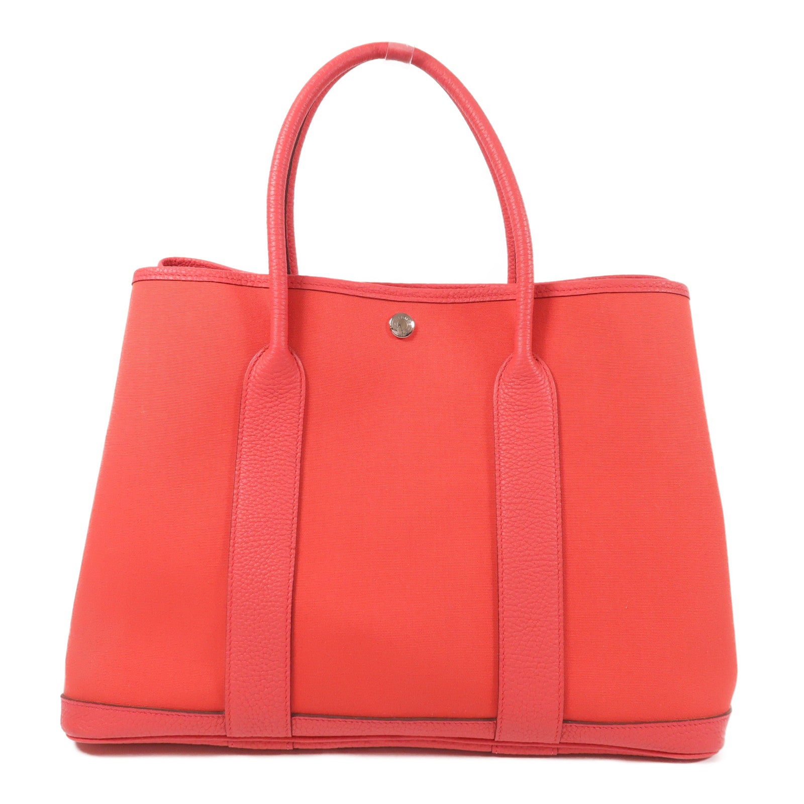 HERMES PHW Garden Party PM Tote Bag Canvas Bougainvillier