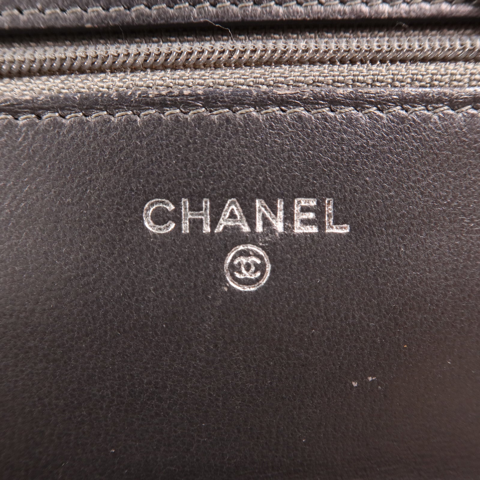 CHANEL 羊皮皮革WOC Wallet On Chain銀扣鏈帶肩背袋