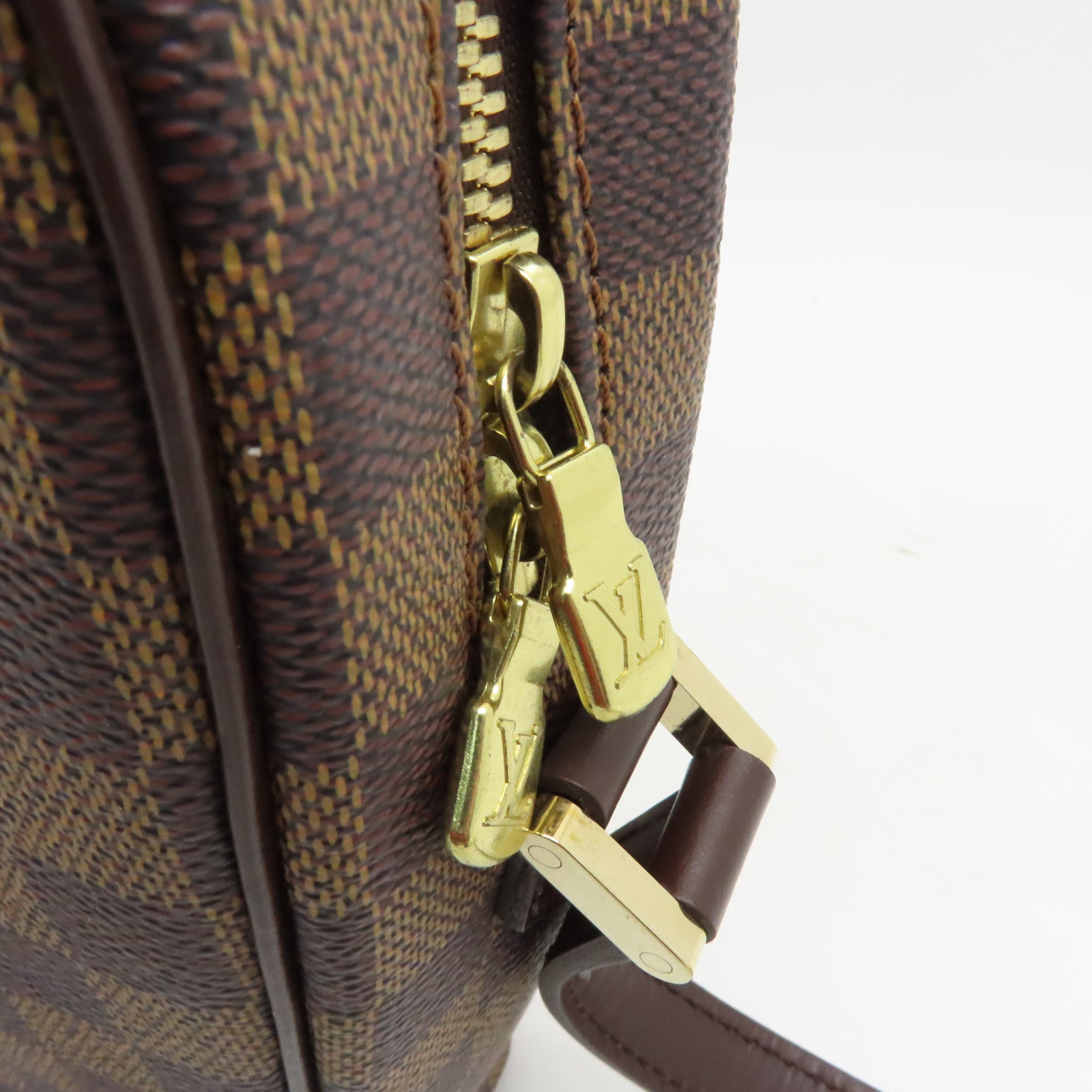 LOUIS VUITTON 【激減優惠】Damier Ipanema PM金扣肩背袋啡色