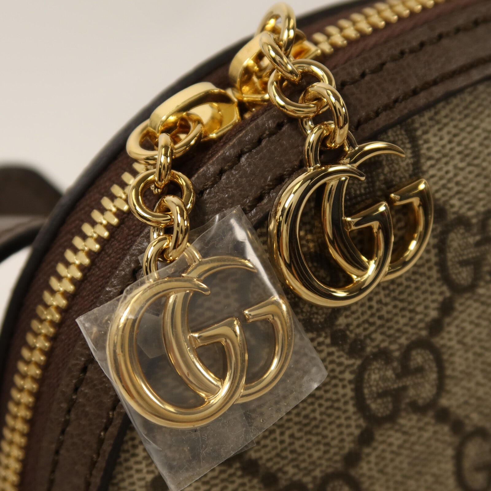 GUCCI 塗層帆布Ophidia GG金扣肩背袋