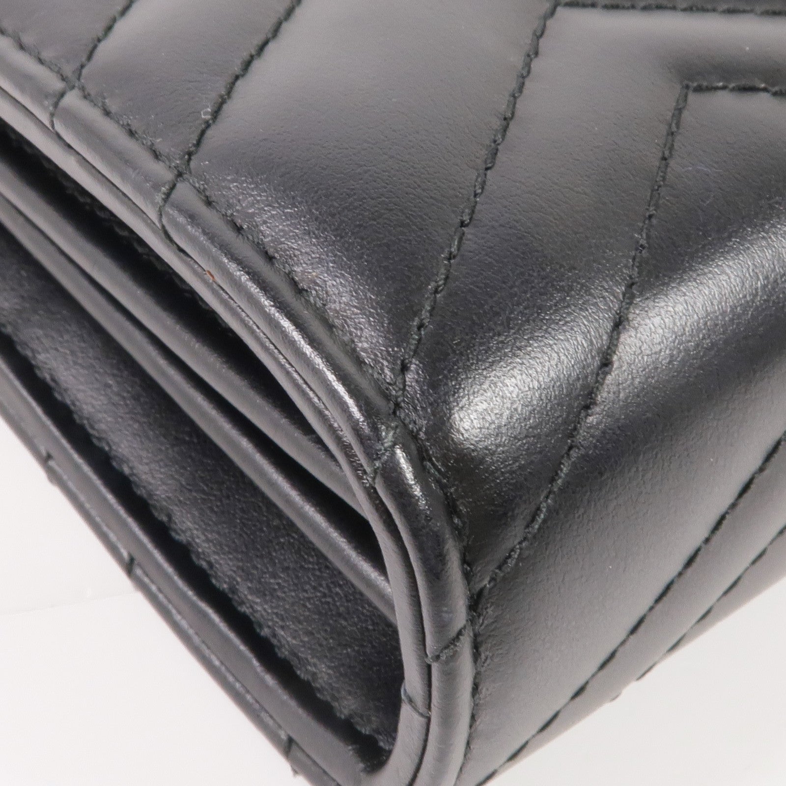 GUCCI 牛皮皮革GG Marmont Chain Wallet金扣鏈帶肩背袋