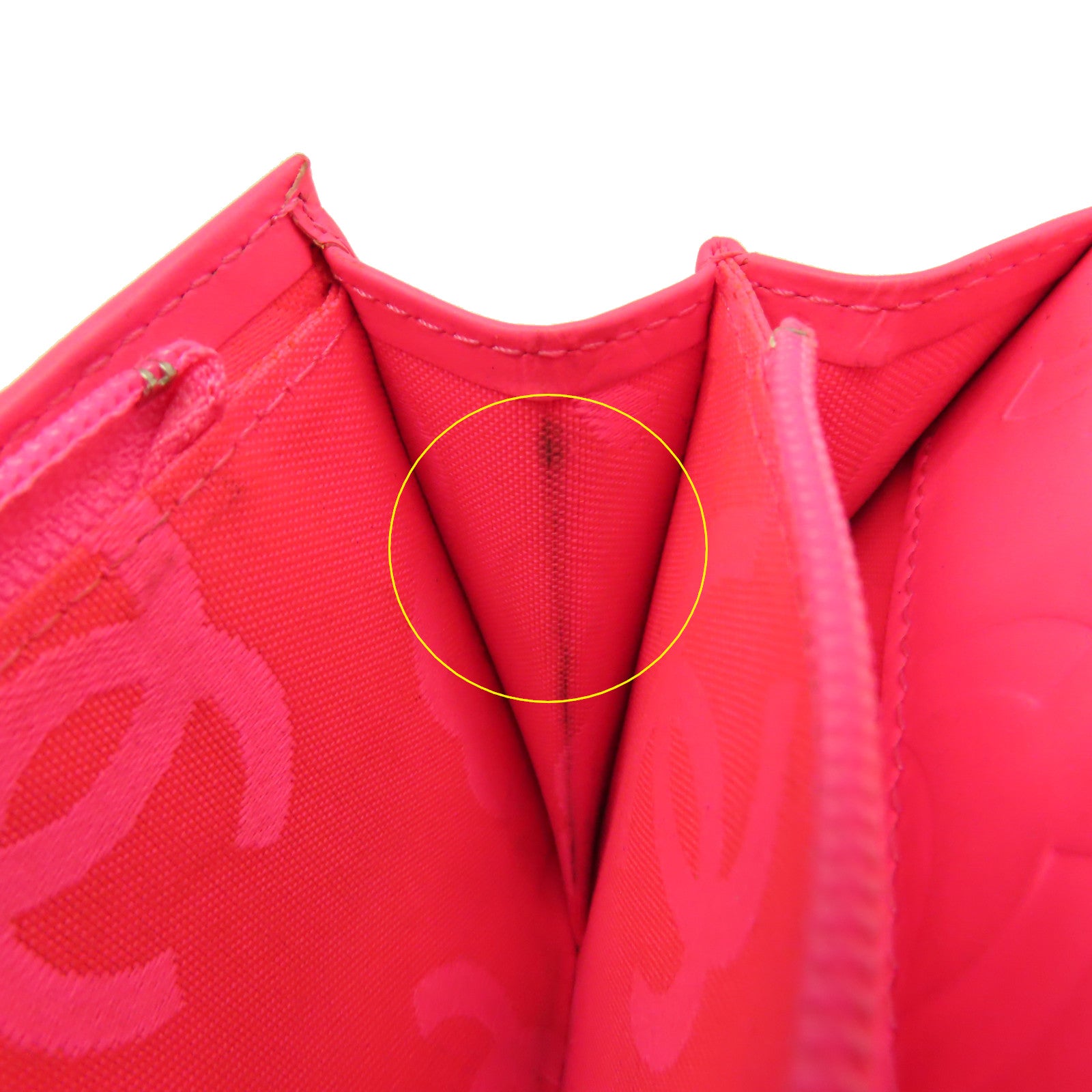CHANEL 菱格羊皮皮革Cambon Long wallet長錢包黑色/粉紅色