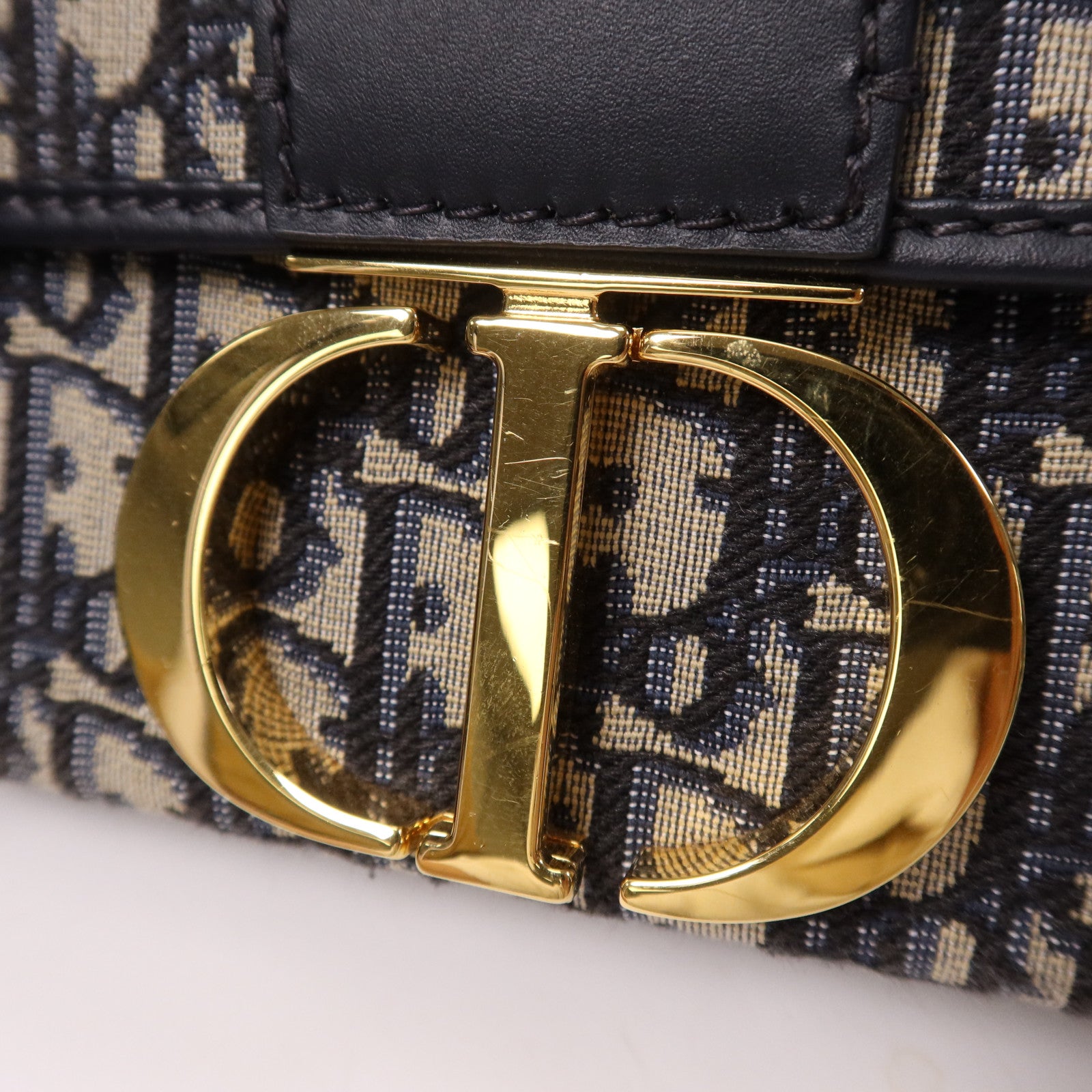 Dior 【激減優惠】帆布/皮革30 Montaigne金扣肩背袋袋