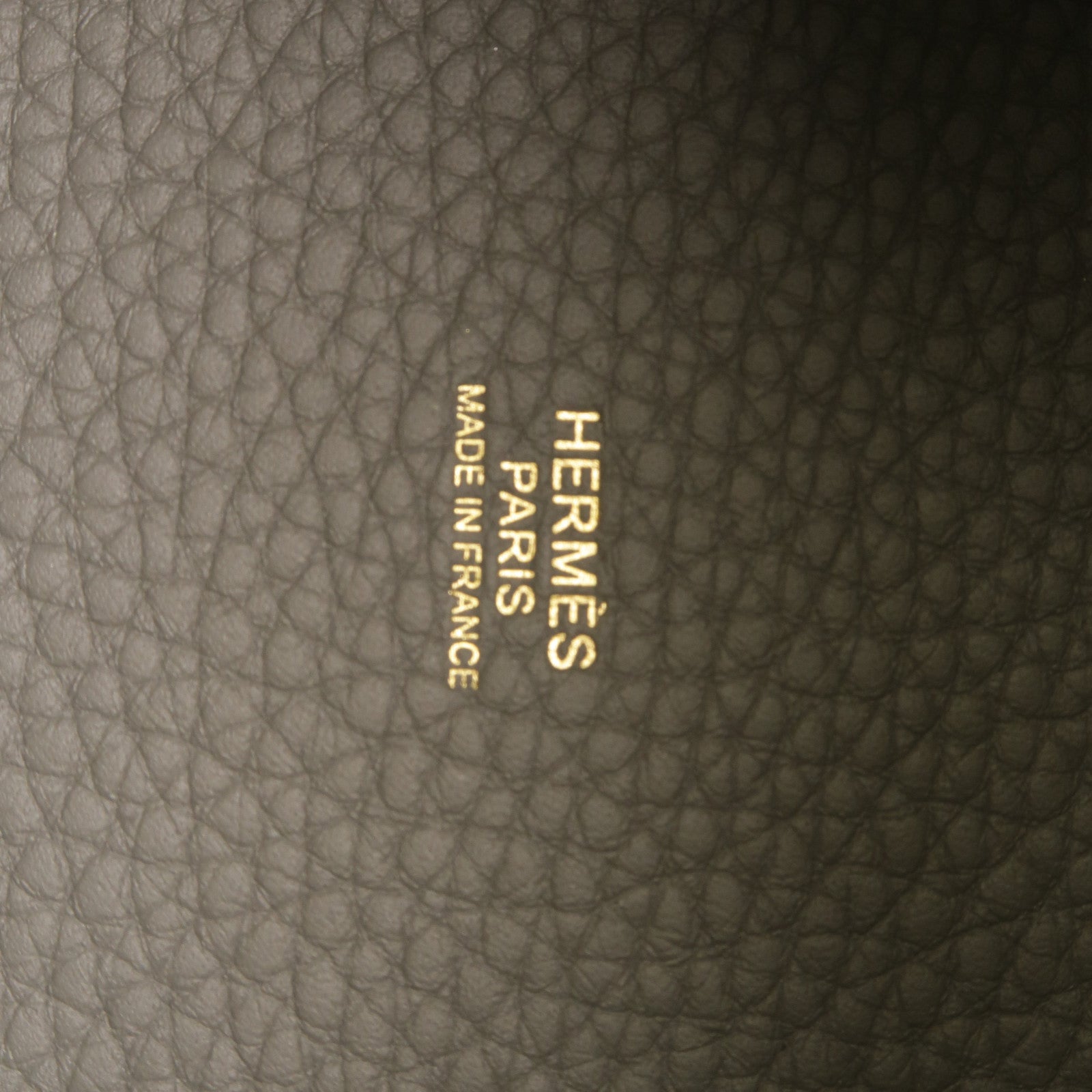 HERMES Clemence皮革Picotin PM手挽袋Gris Meyer
