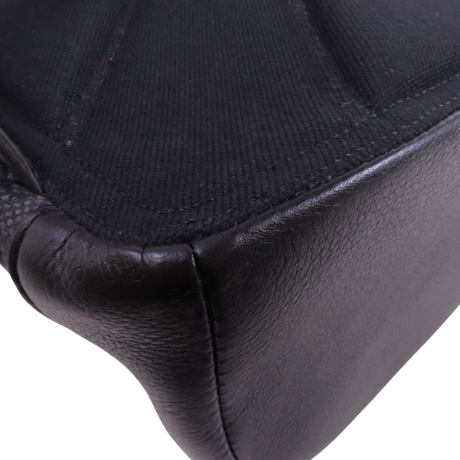 LOEWE 帆布/牛皮皮革Backpack銀扣背包