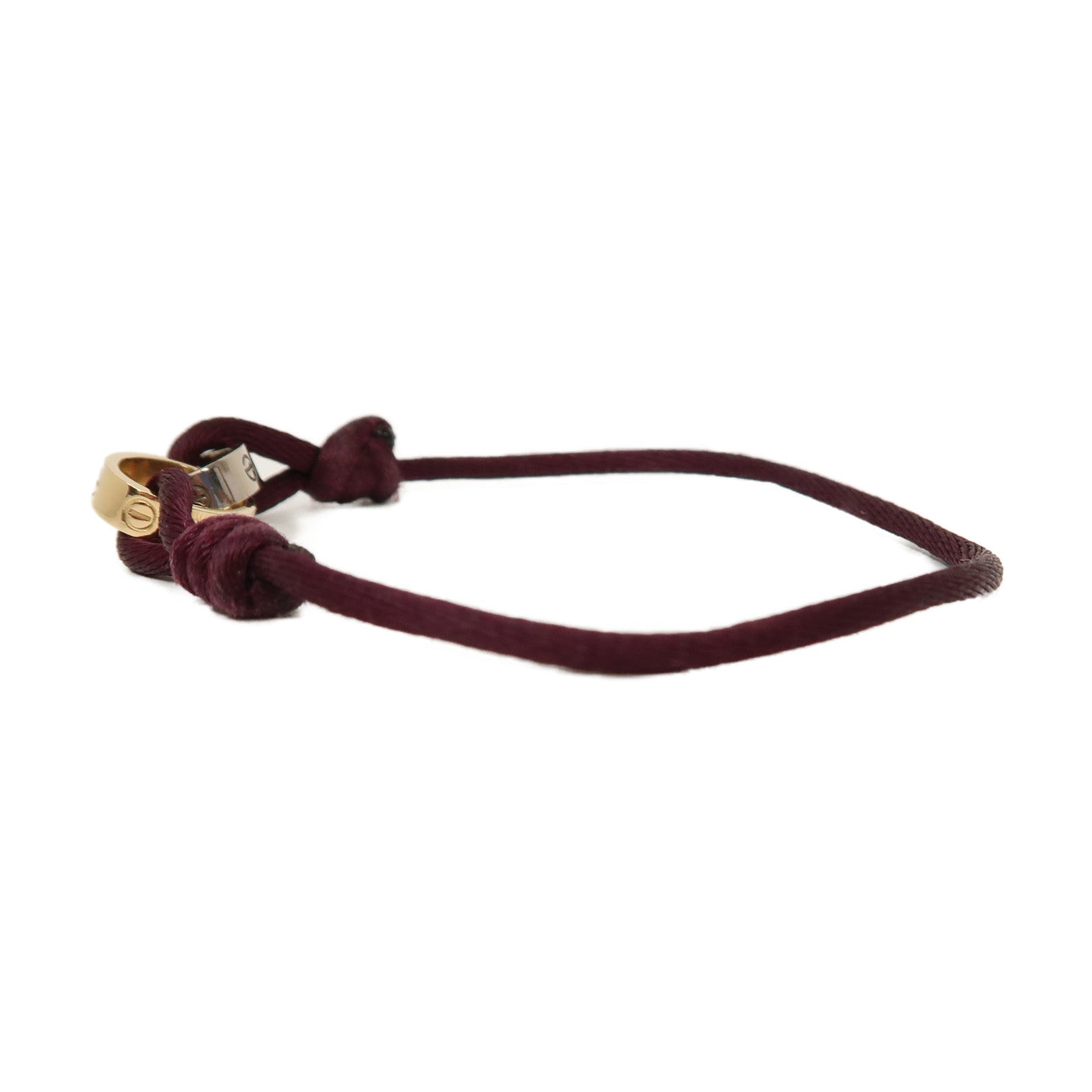 CARTIER 18K黃金/白金Love Cord Bracelet手鐲