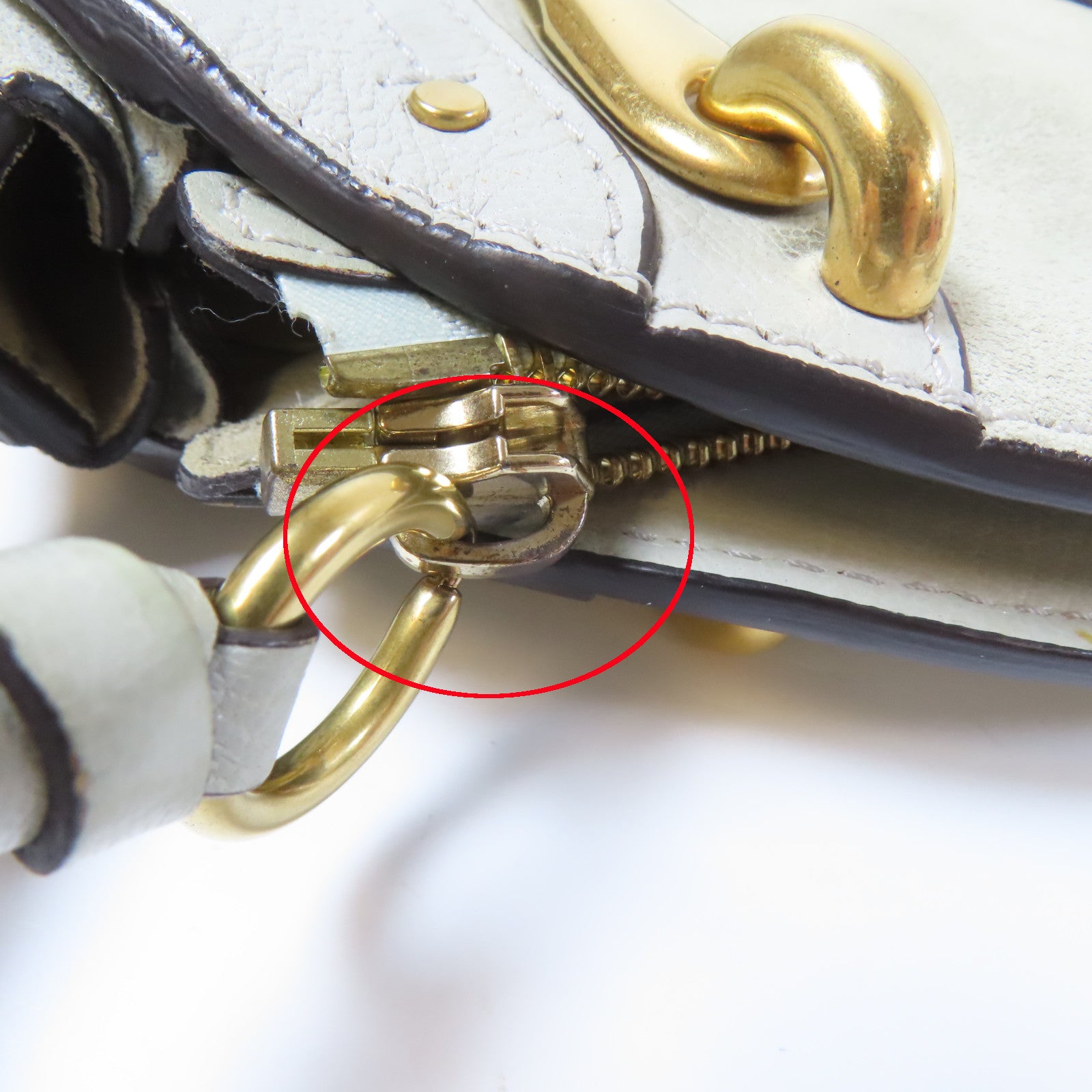 Chloe 牛皮皮革Shoulder Bag金扣肩背袋灰色