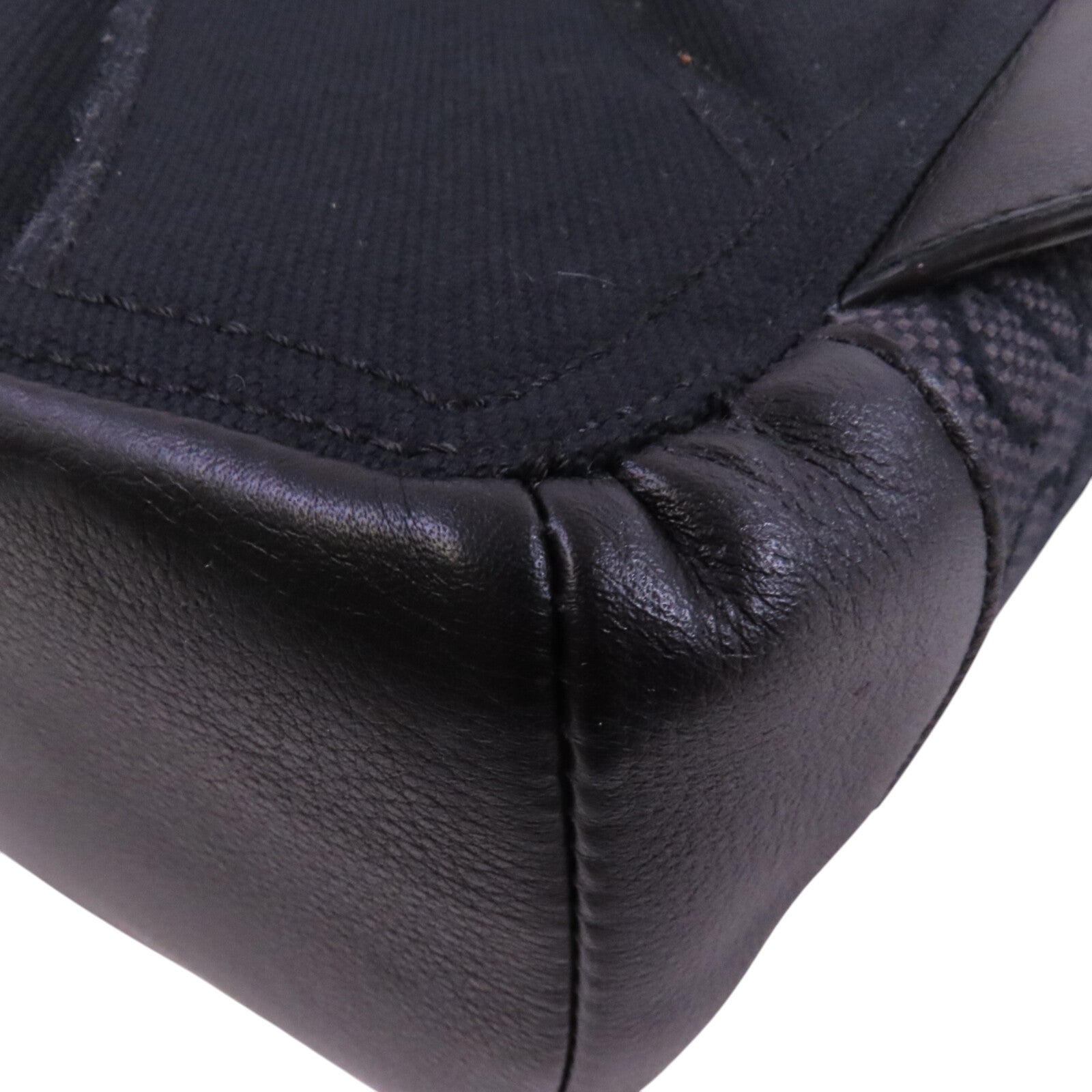 LOEWE 帆布/牛皮皮革Backpack銀扣背包