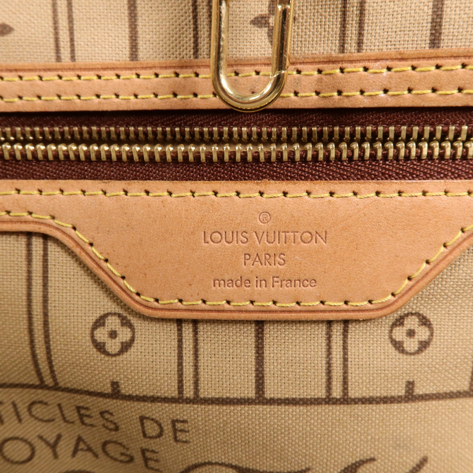 LOUIS VUITTON Monogram Neverfull GM金扣手挽袋