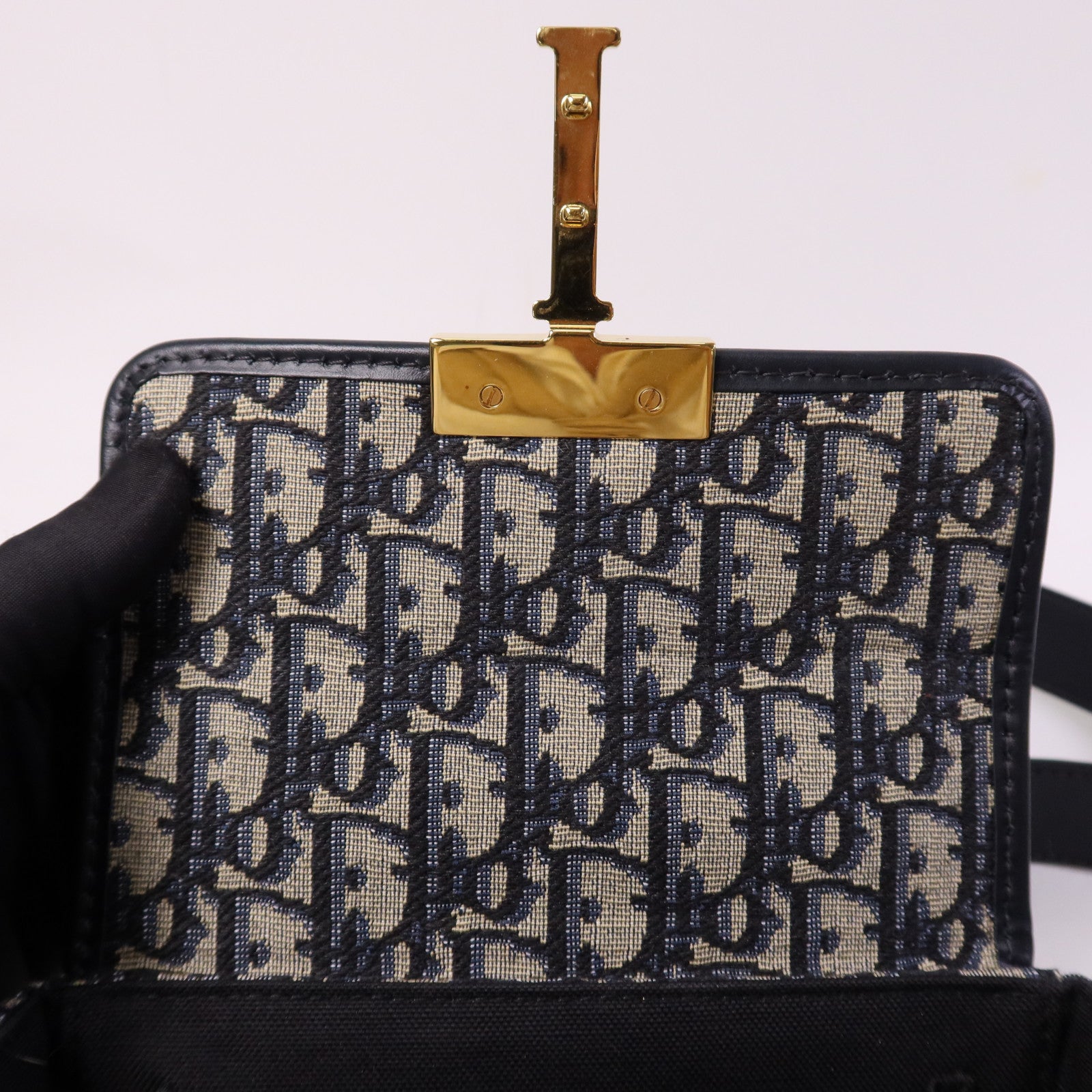 Dior 【激減優惠】帆布/皮革30 Montaigne金扣肩背袋袋
