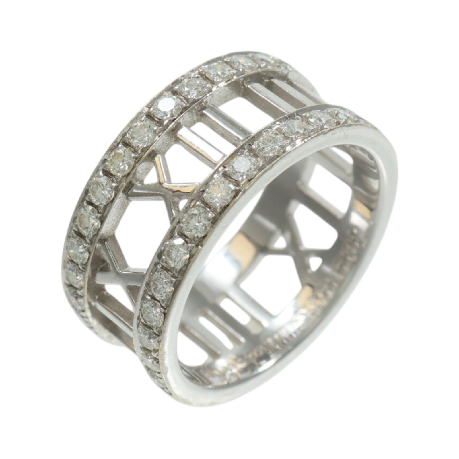 TIFFANY＆CO 18K白金Atlas Diamond Ring鑽石戒指