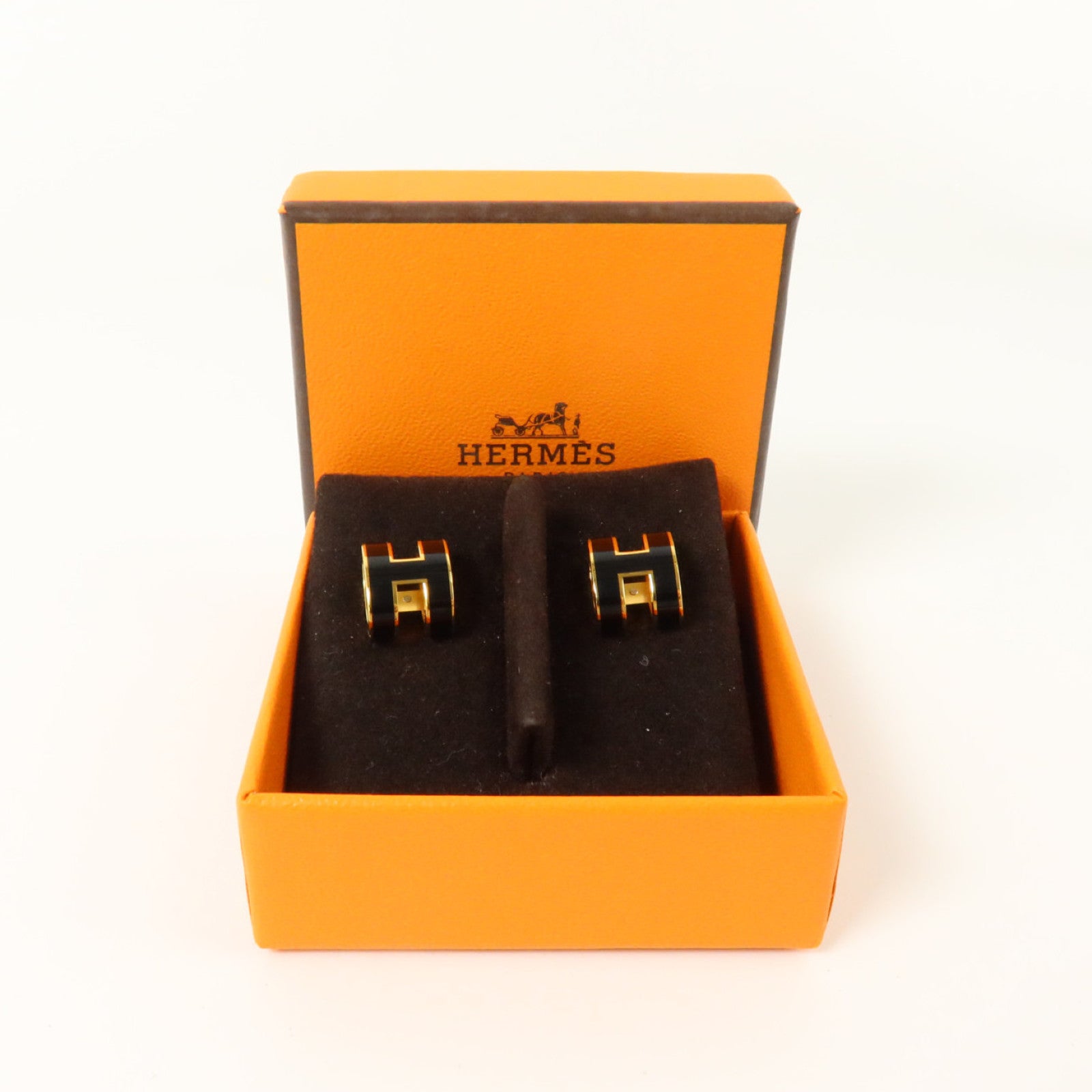 HERMES 金屬/琺瑯Pop H Earrings耳環