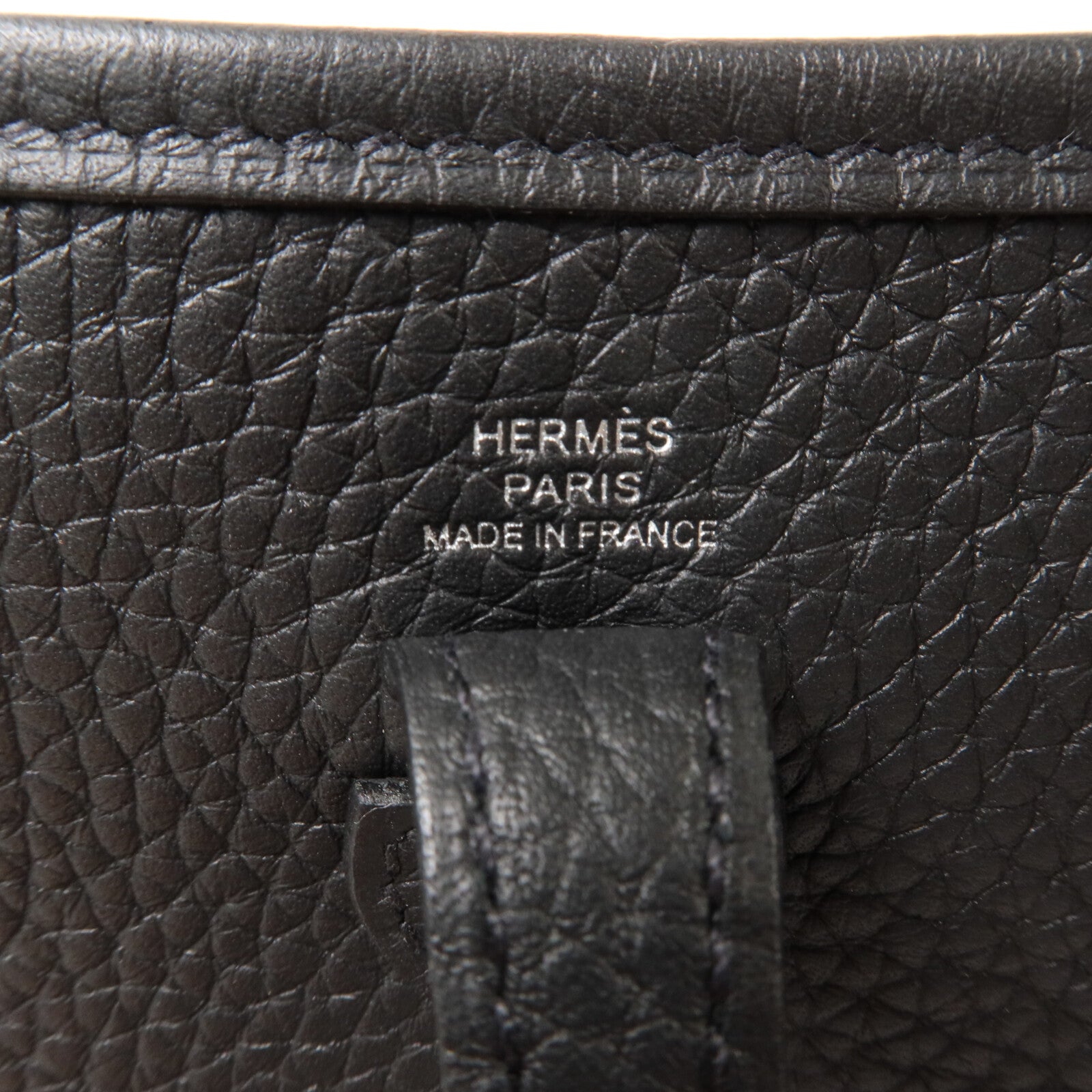 HERMES Clemence皮革Evelyne TPM肩背袋Noir