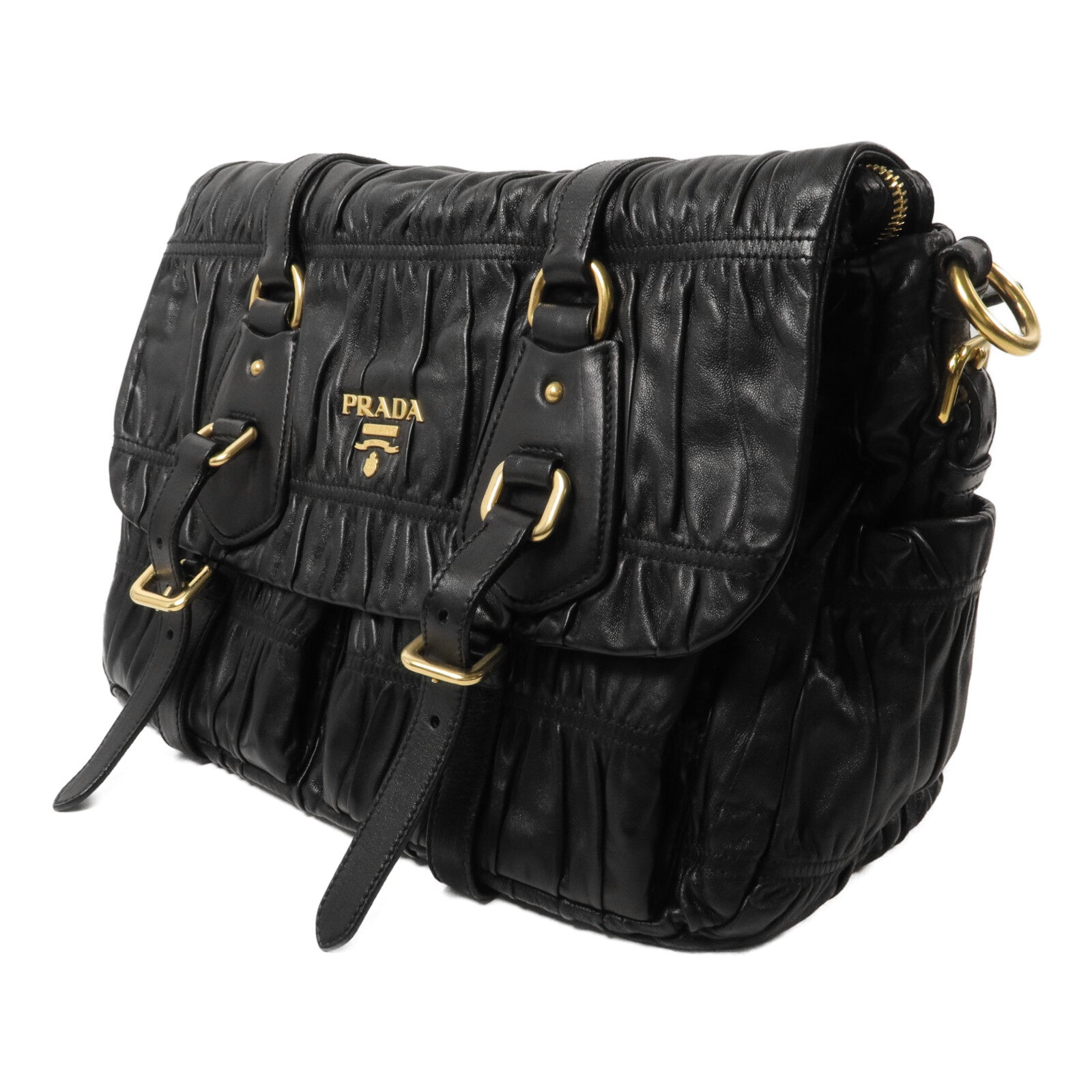PRADA 牛皮皮革Gaufre Messenger Bag肩背袋