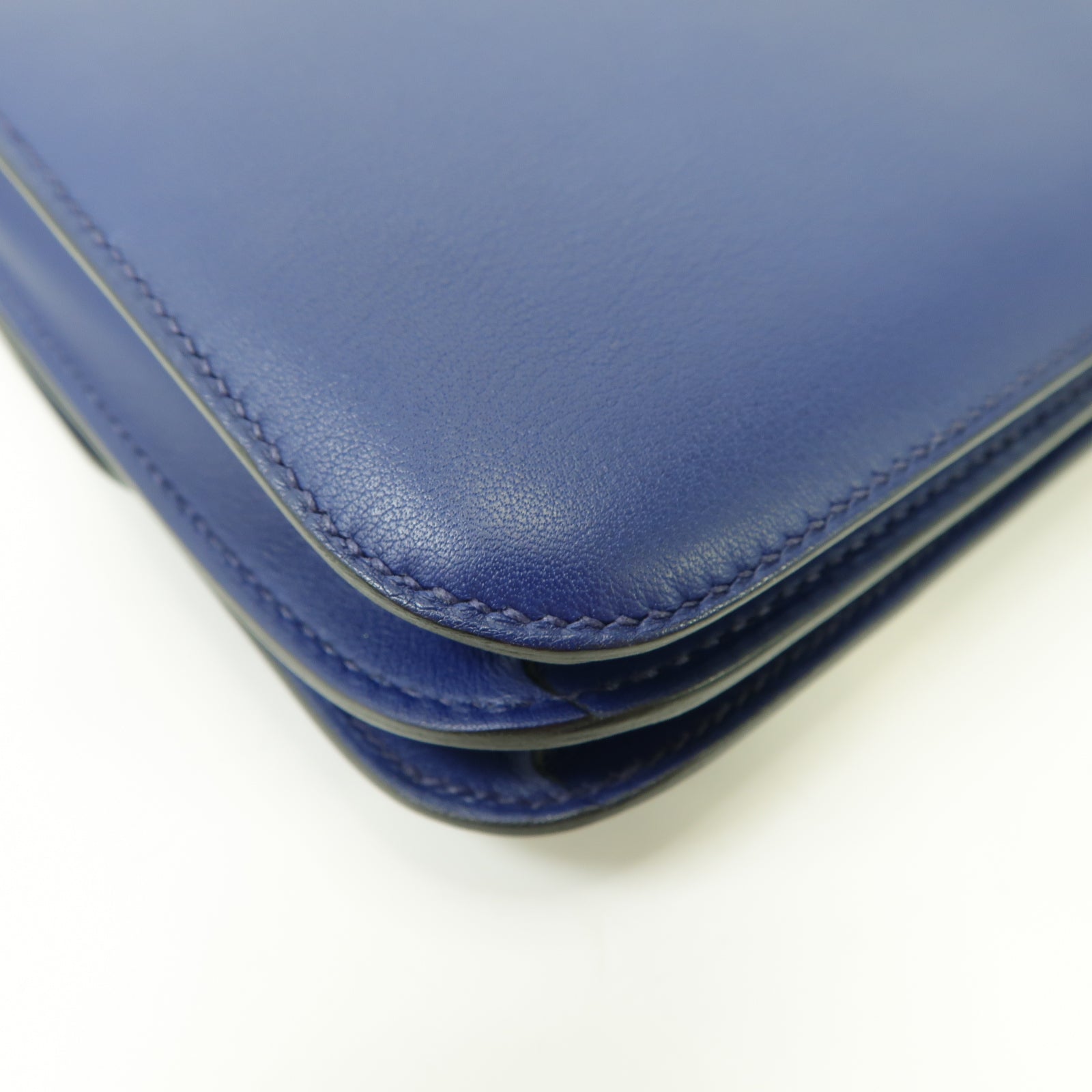 HERMES 【激減優惠】Swift皮革Constance Mini金扣肩背袋Bleu Saphir/藍寶石色