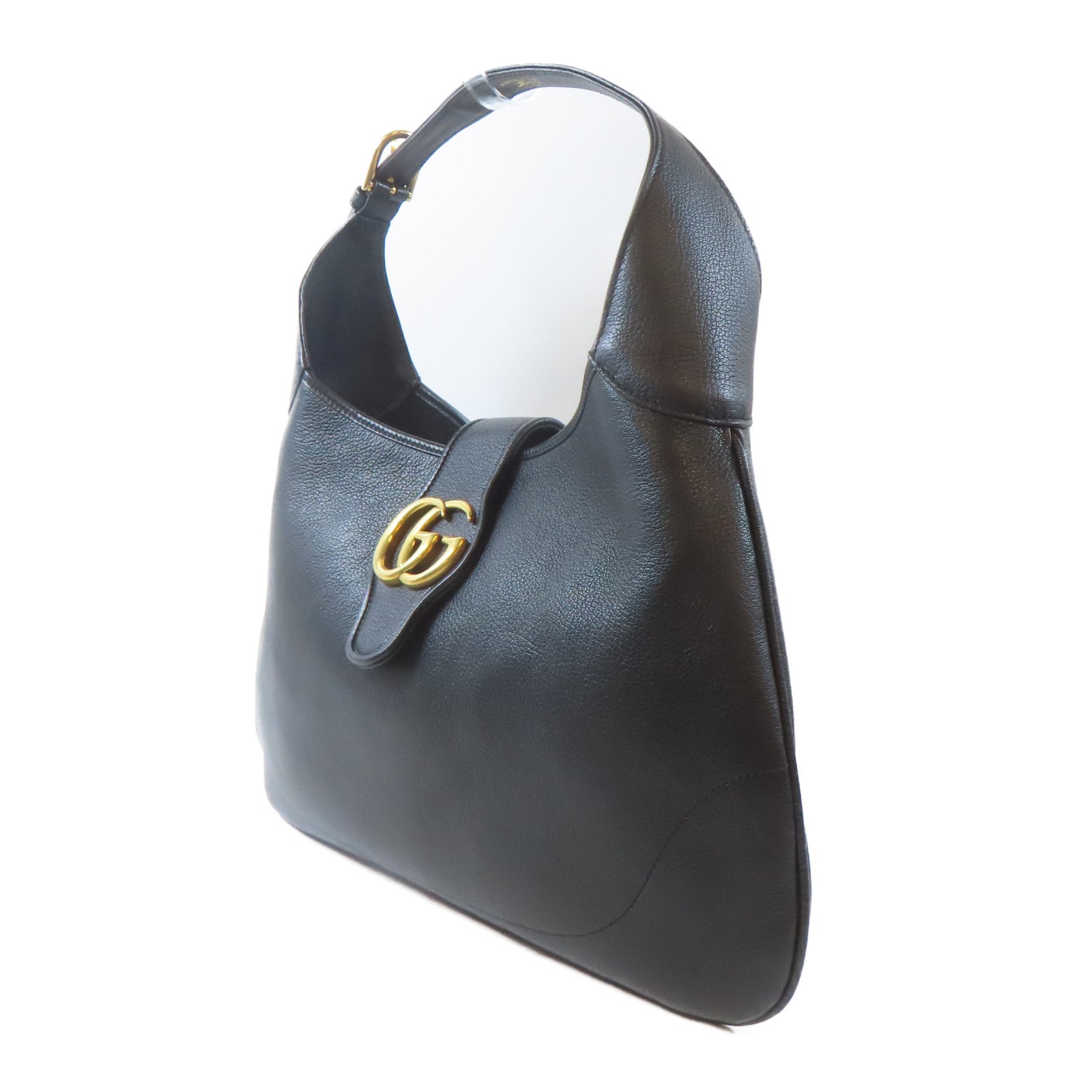 GUCCI 牛皮皮革Aphrodite Shoulder Bag金扣手挽肩背兩用袋黑色