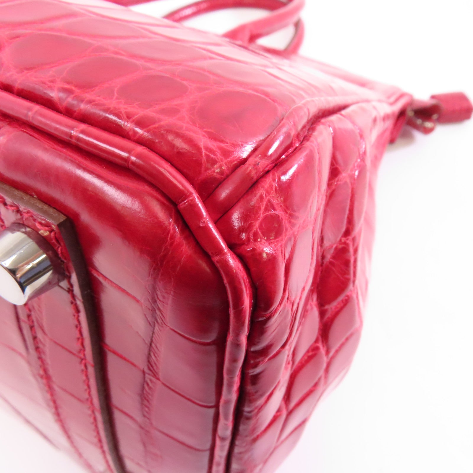 HERMES Niloticus/Braise皮革Birkin 30銀扣手挽袋Braise紅色