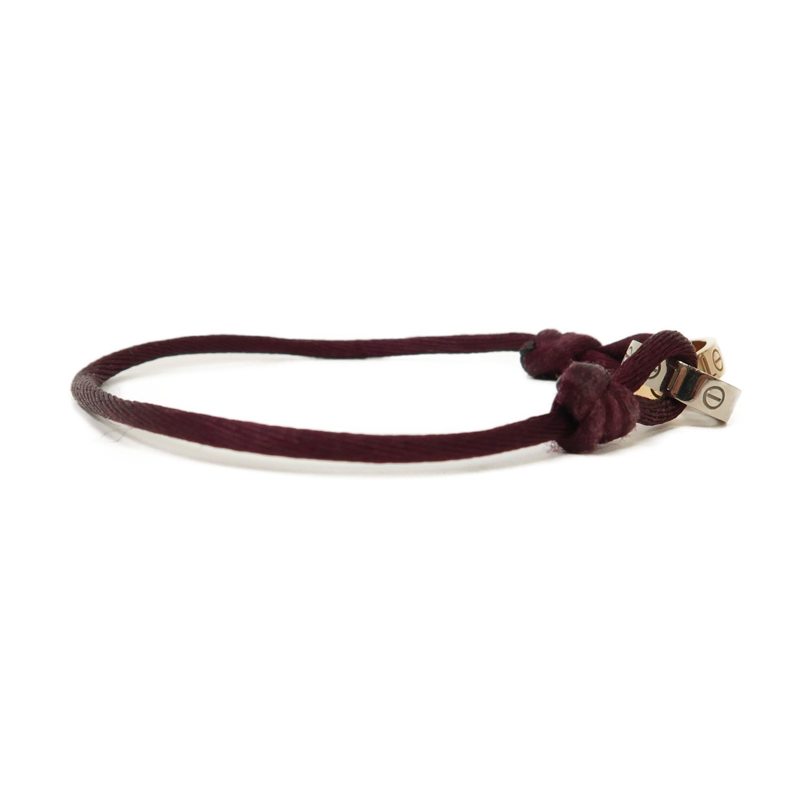 CARTIER 18K黃金/白金Love Cord Bracelet手鐲