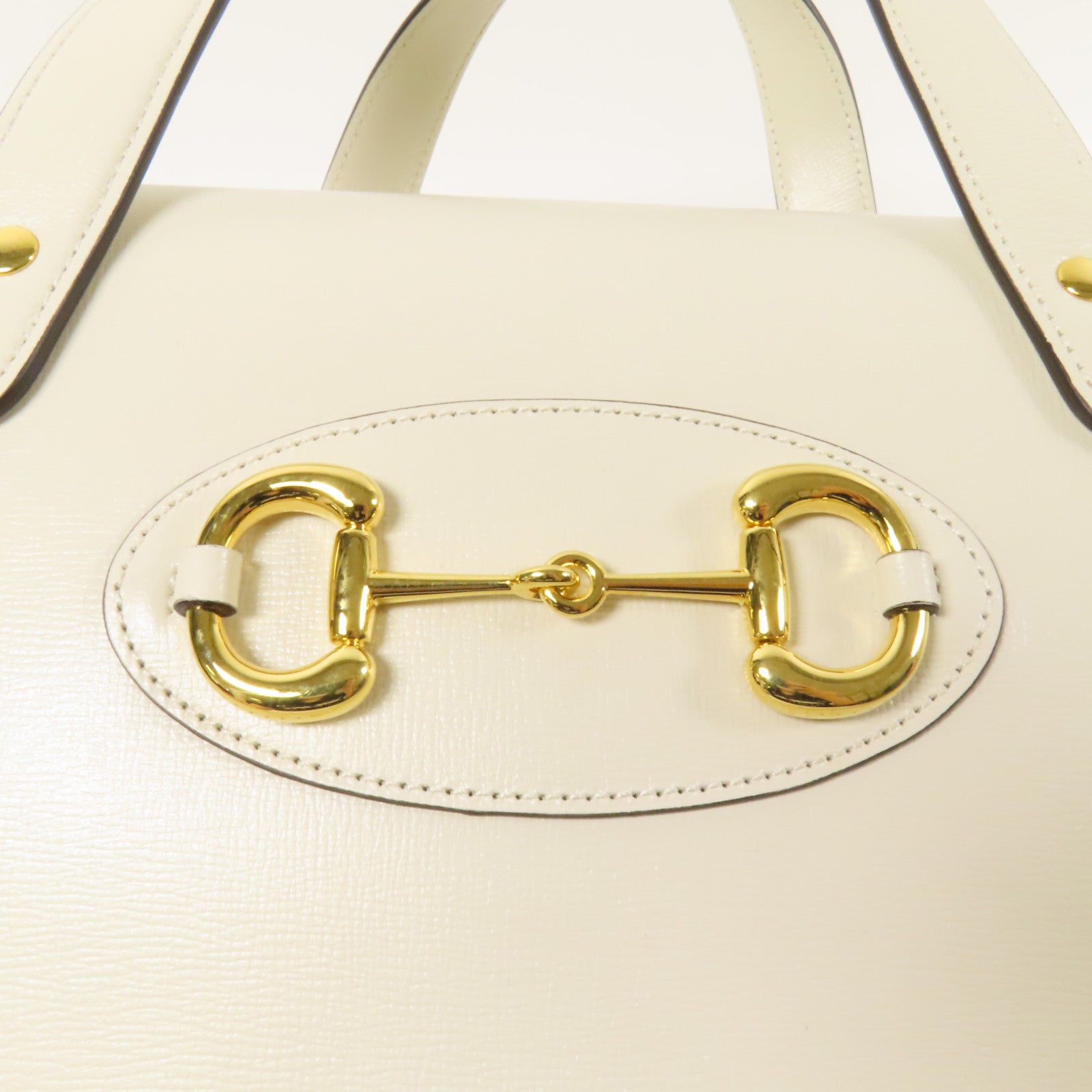 GUCCI 牛皮皮革1955 Horsebit Boston Bag金扣手挽袋