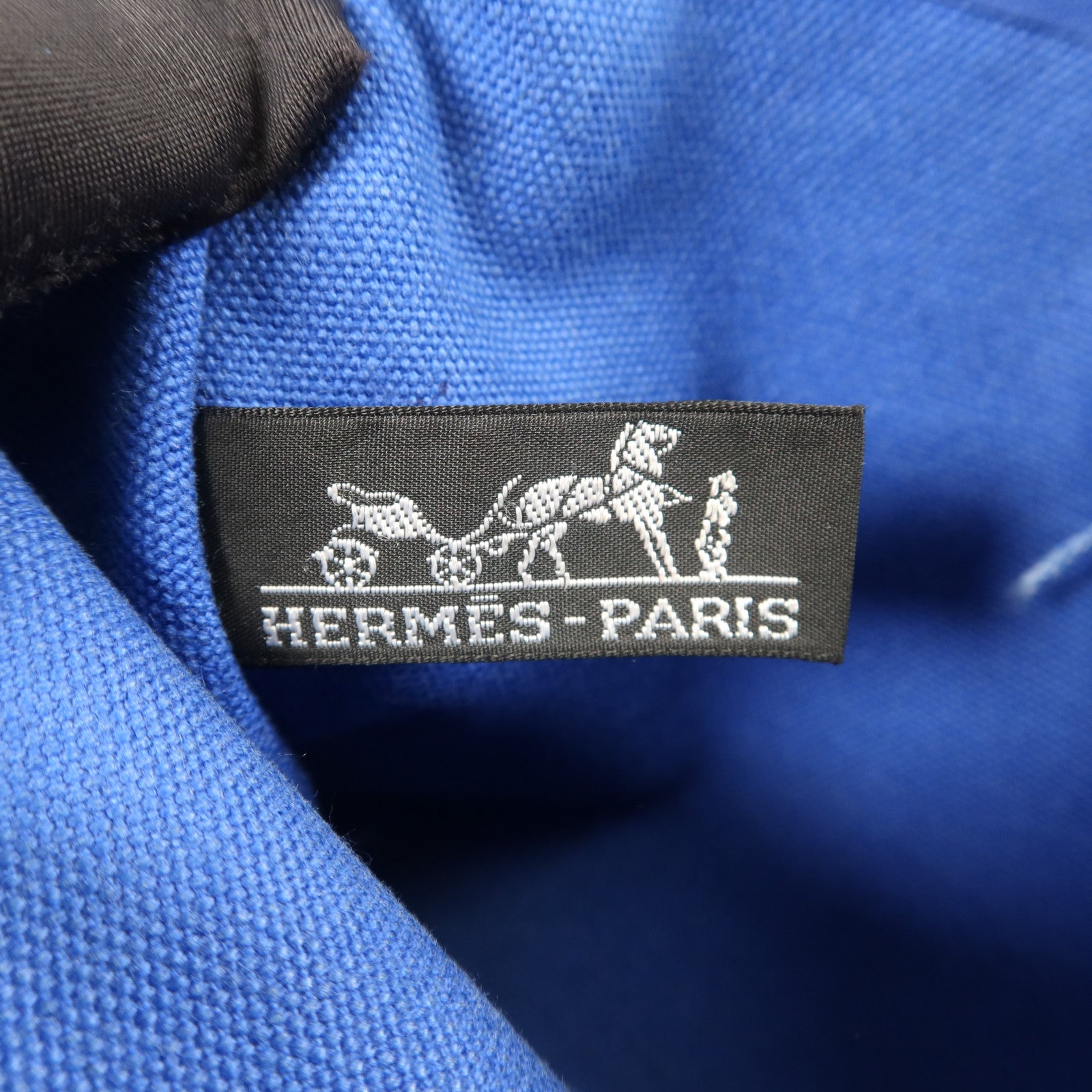 HERMES 帆布Trousse Flat Pouch銀扣小袋