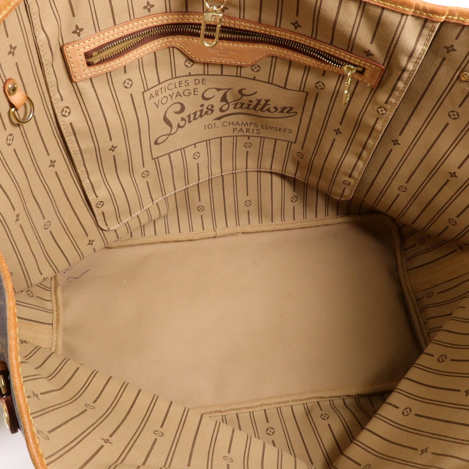 LOUIS VUITTON Monogram Neverfull GM金扣手挽袋
