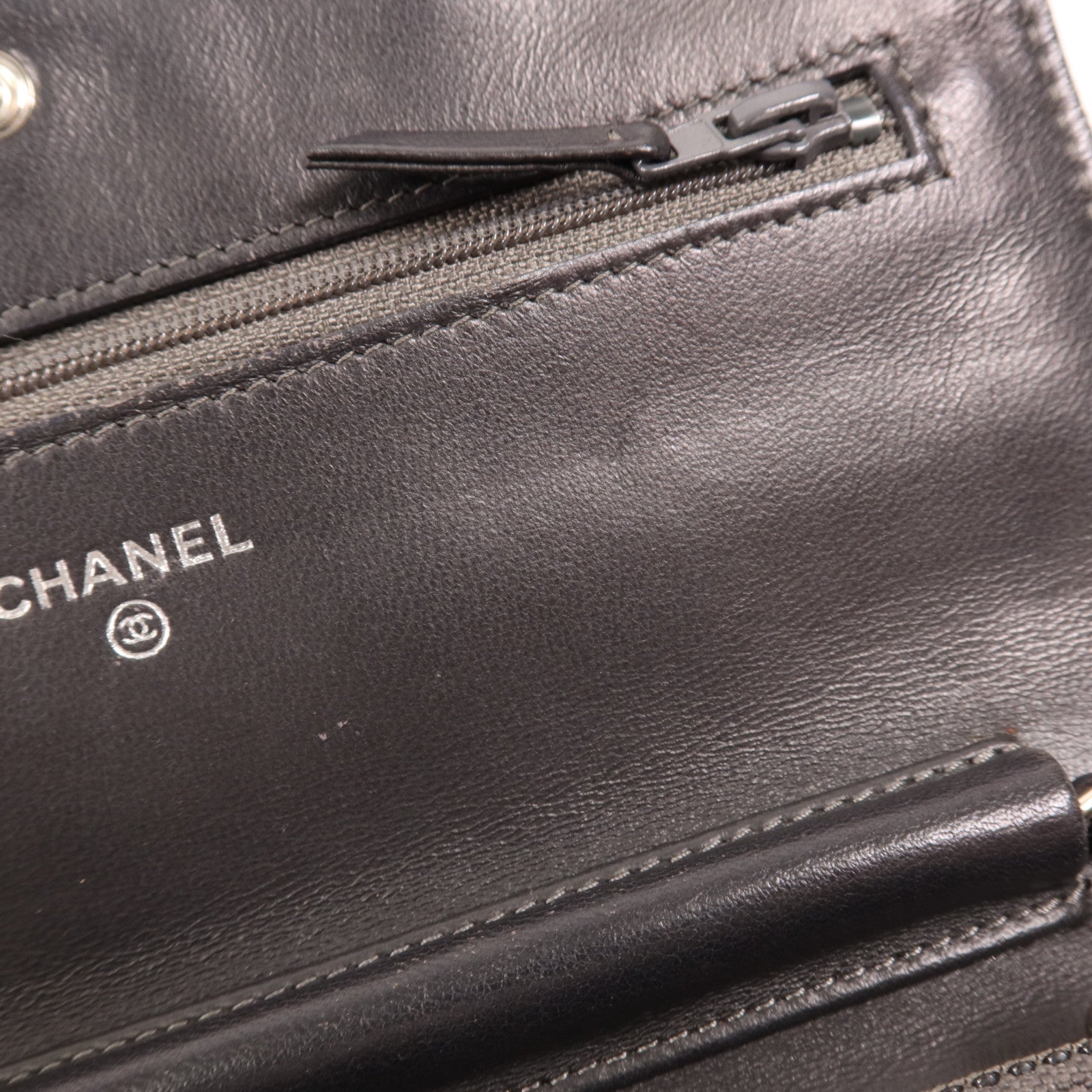 CHANEL 羊皮皮革WOC Wallet On Chain銀扣鏈帶肩背袋