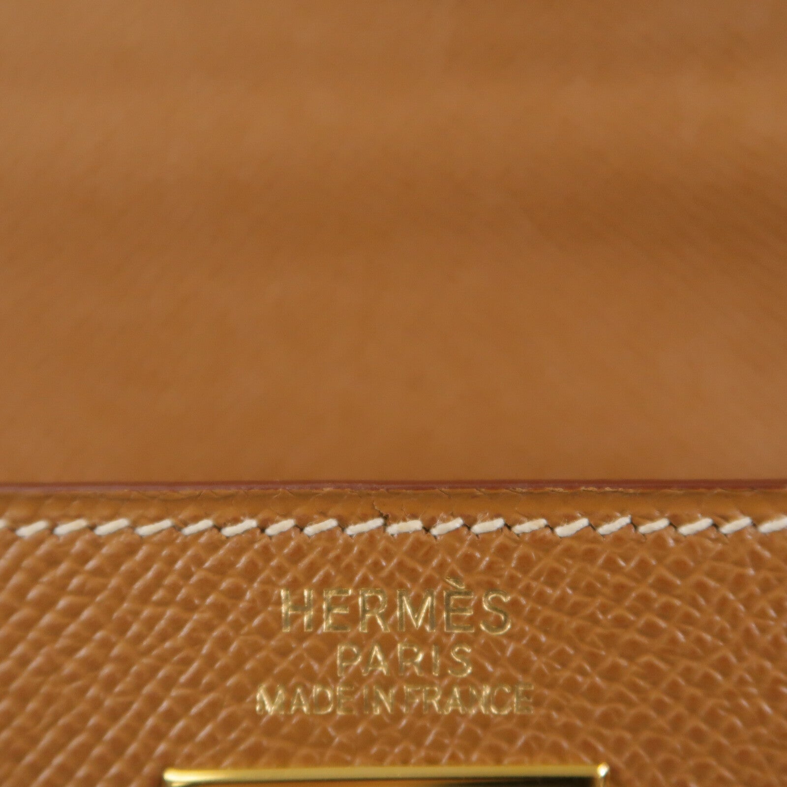HERMES Epsom皮革Kelly 32手挽肩背兩用袋Gold