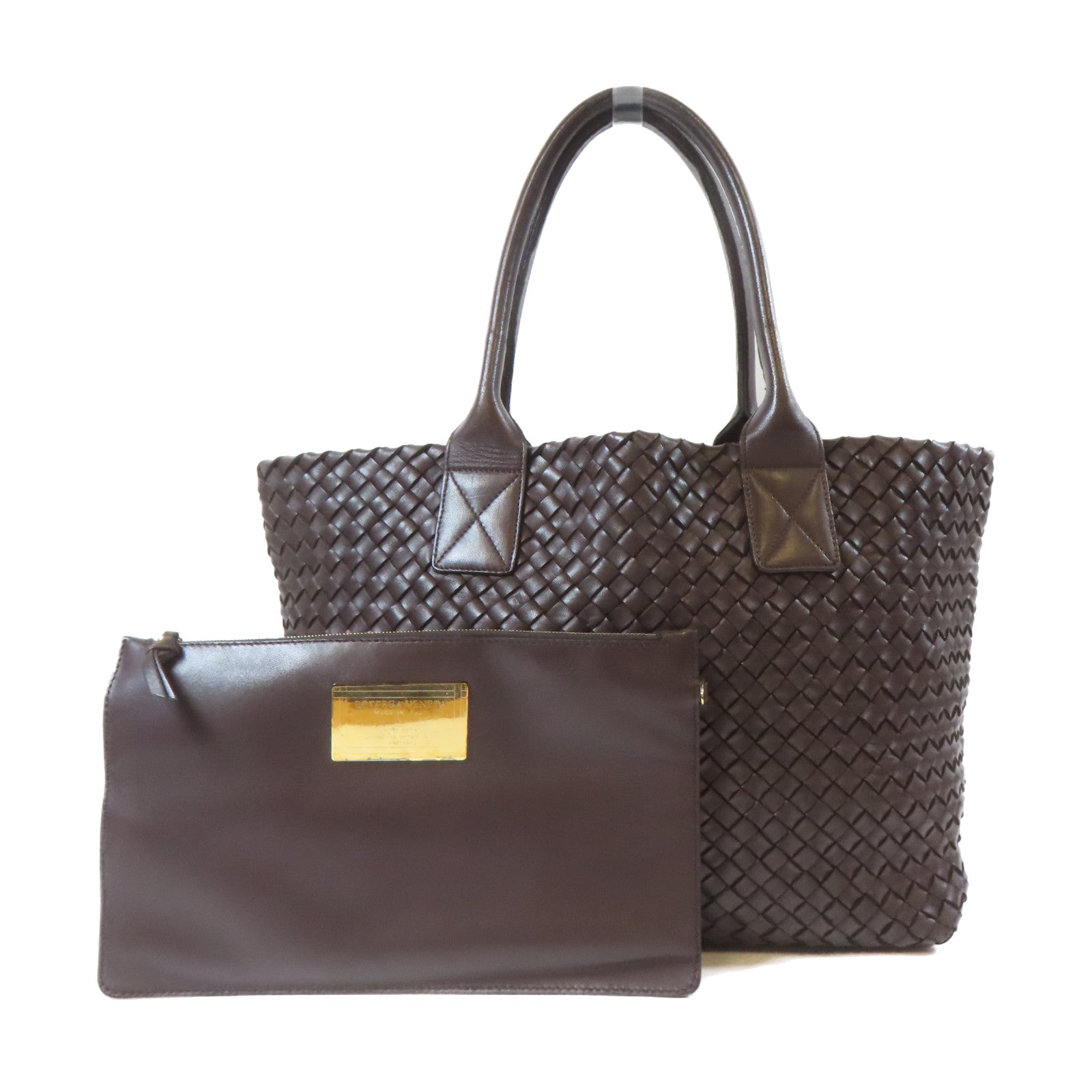 BOTTEGA VENETA 織紋皮革Tote Bag手挽袋啡色