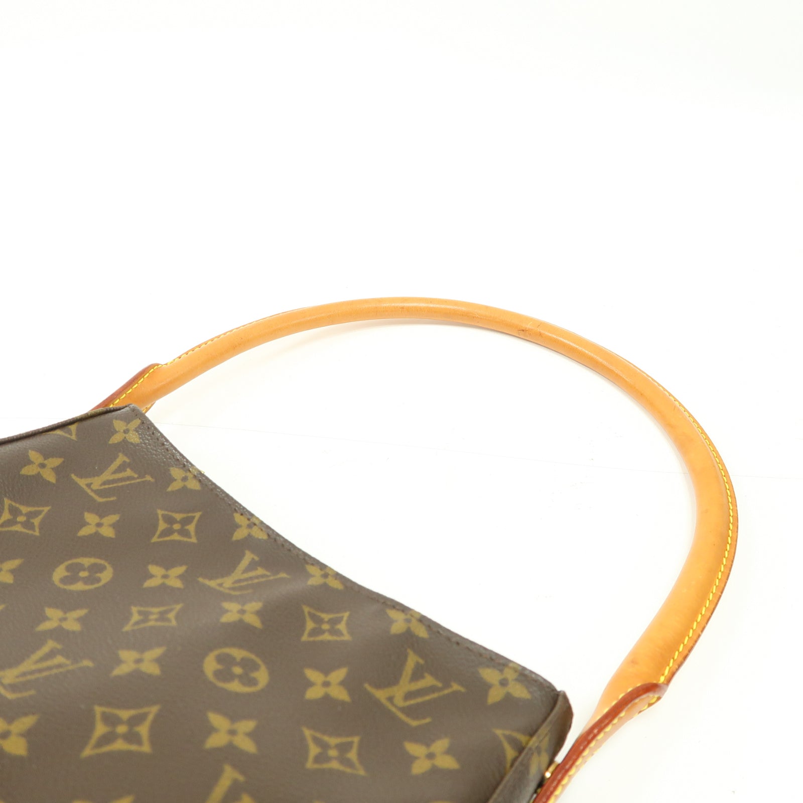 LOUIS VUITTON Monogram Looping MM金扣肩背袋啡色