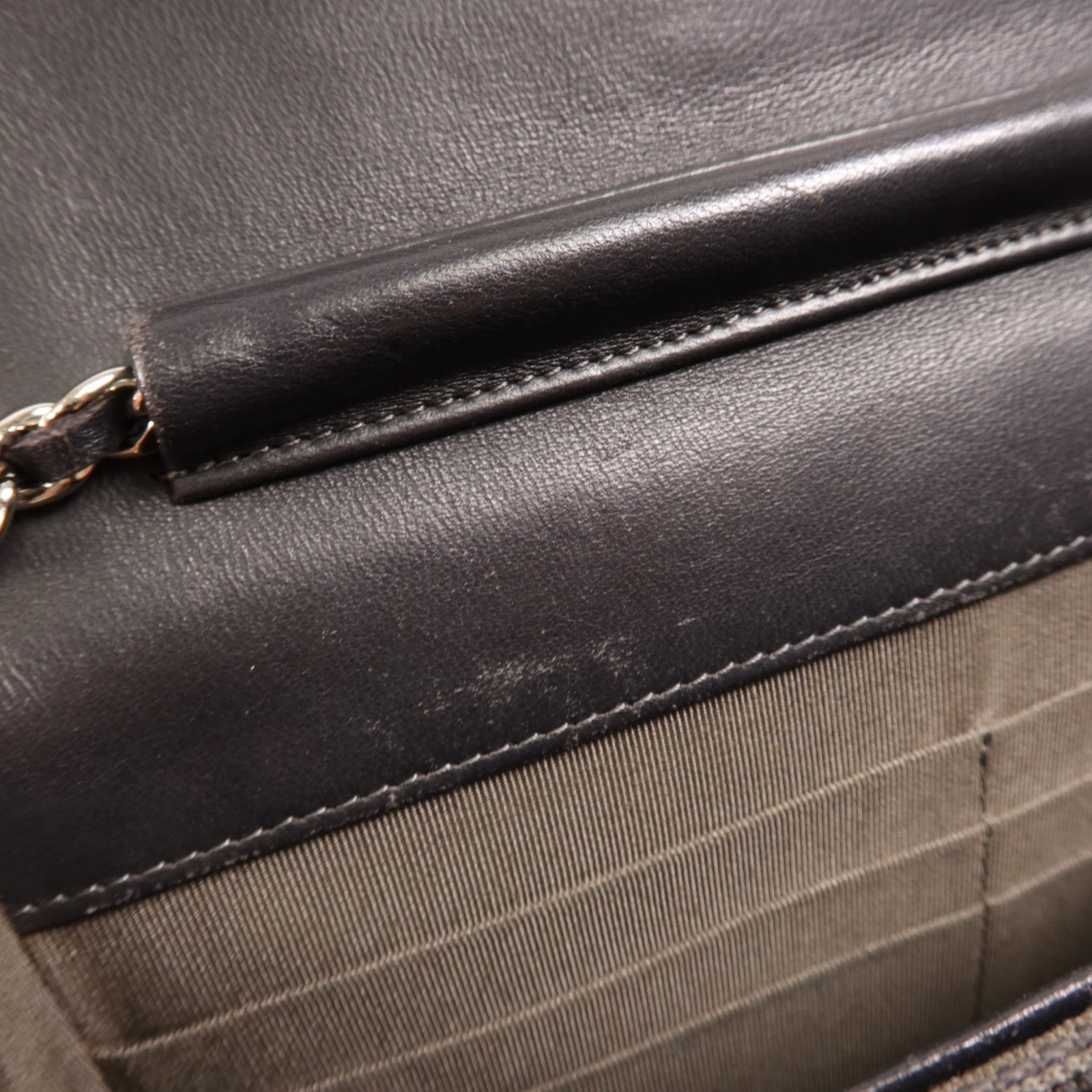 CHANEL 羊皮皮革WOC Wallet On Chain銀扣鏈帶肩背袋