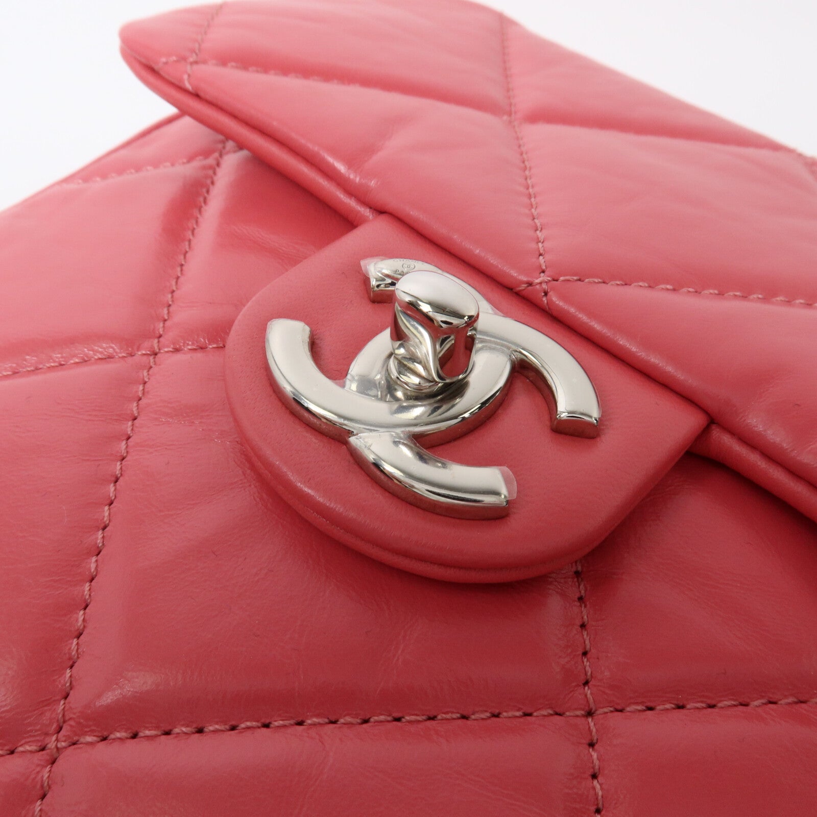 CHANEL 牛皮皮革Top Handle Bag鏈帶手挽肩背兩用袋