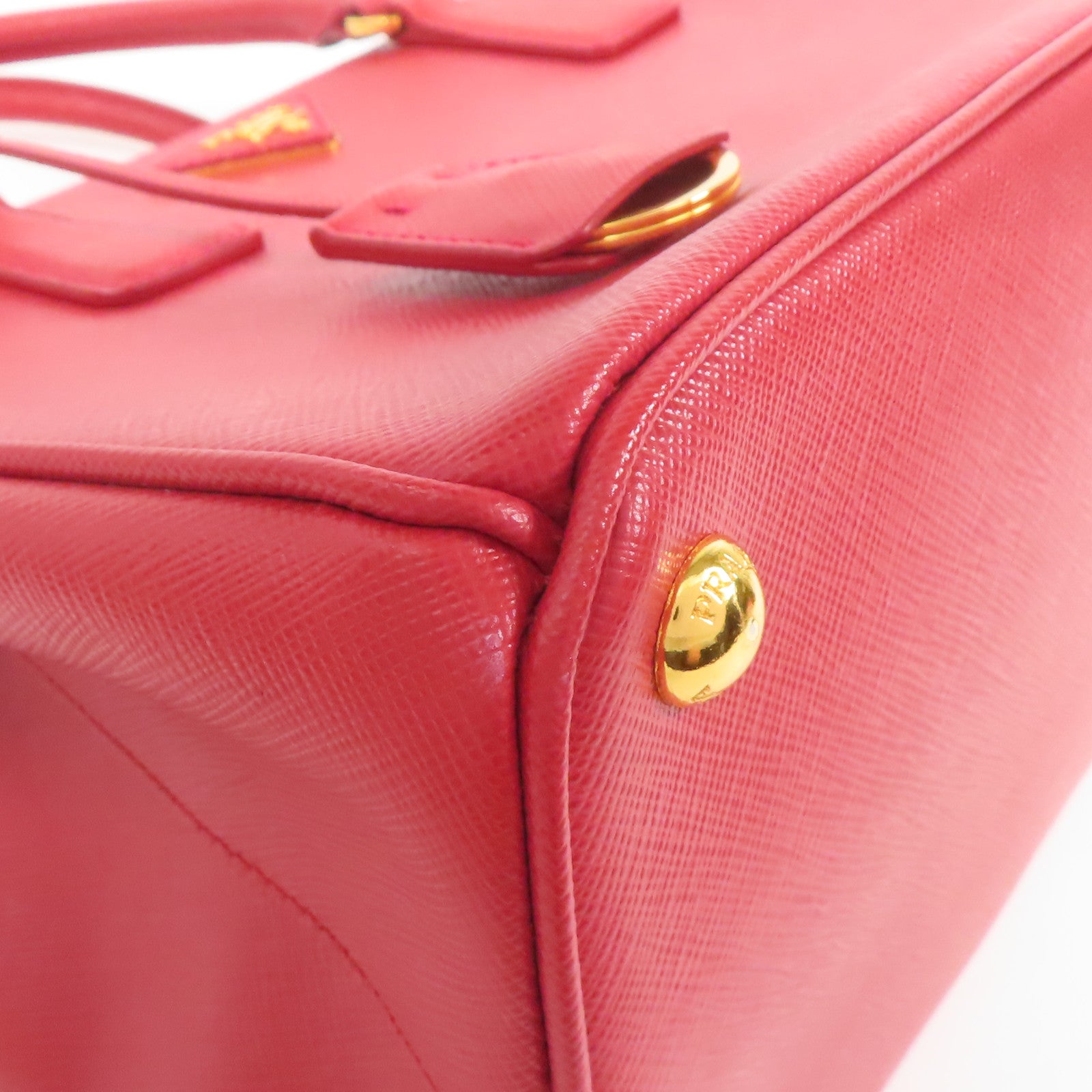 PRADA 牛皮皮革Shoulder Bag金扣手挽肩背兩用袋