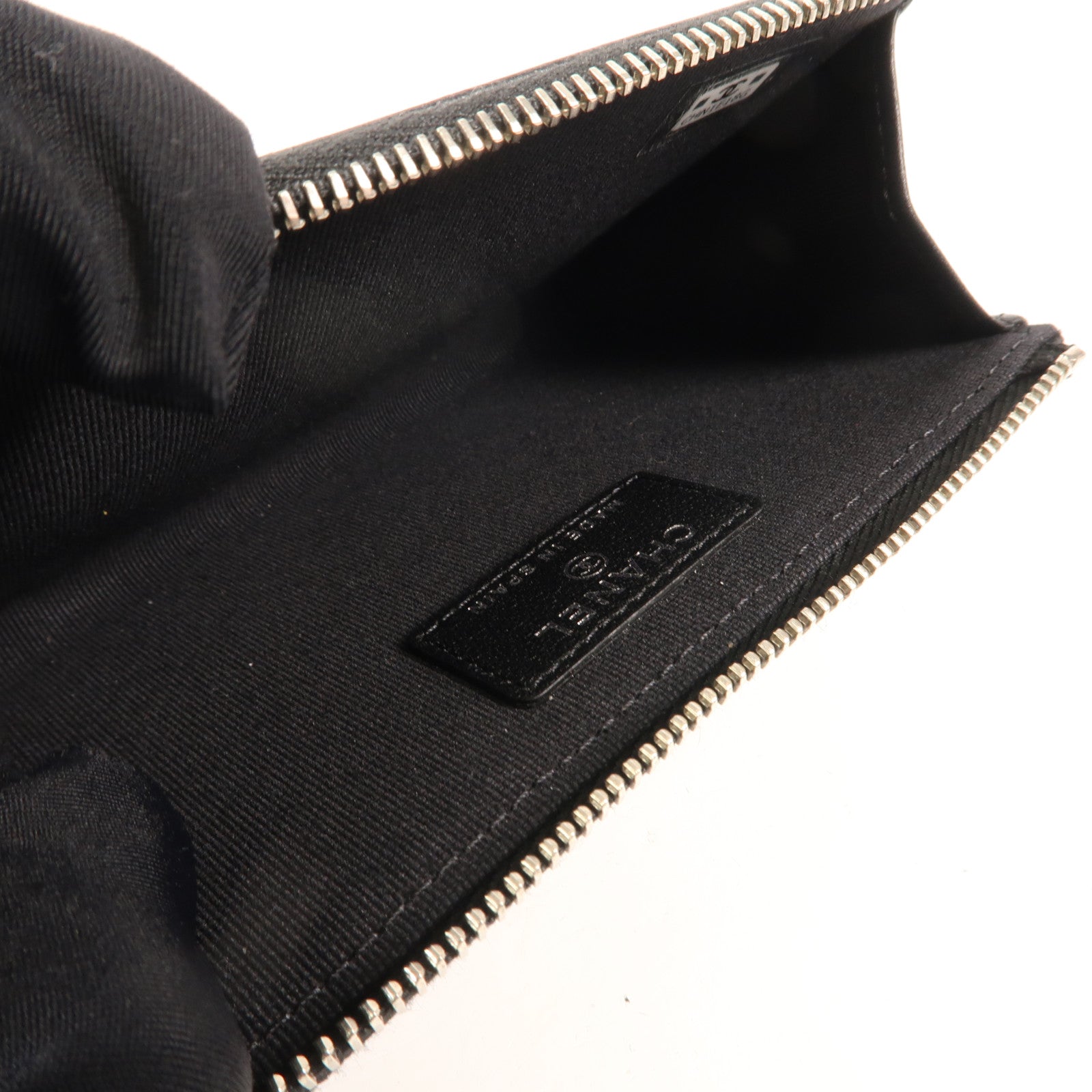 CHANEL 羊皮皮革Coin Case銀扣零錢包