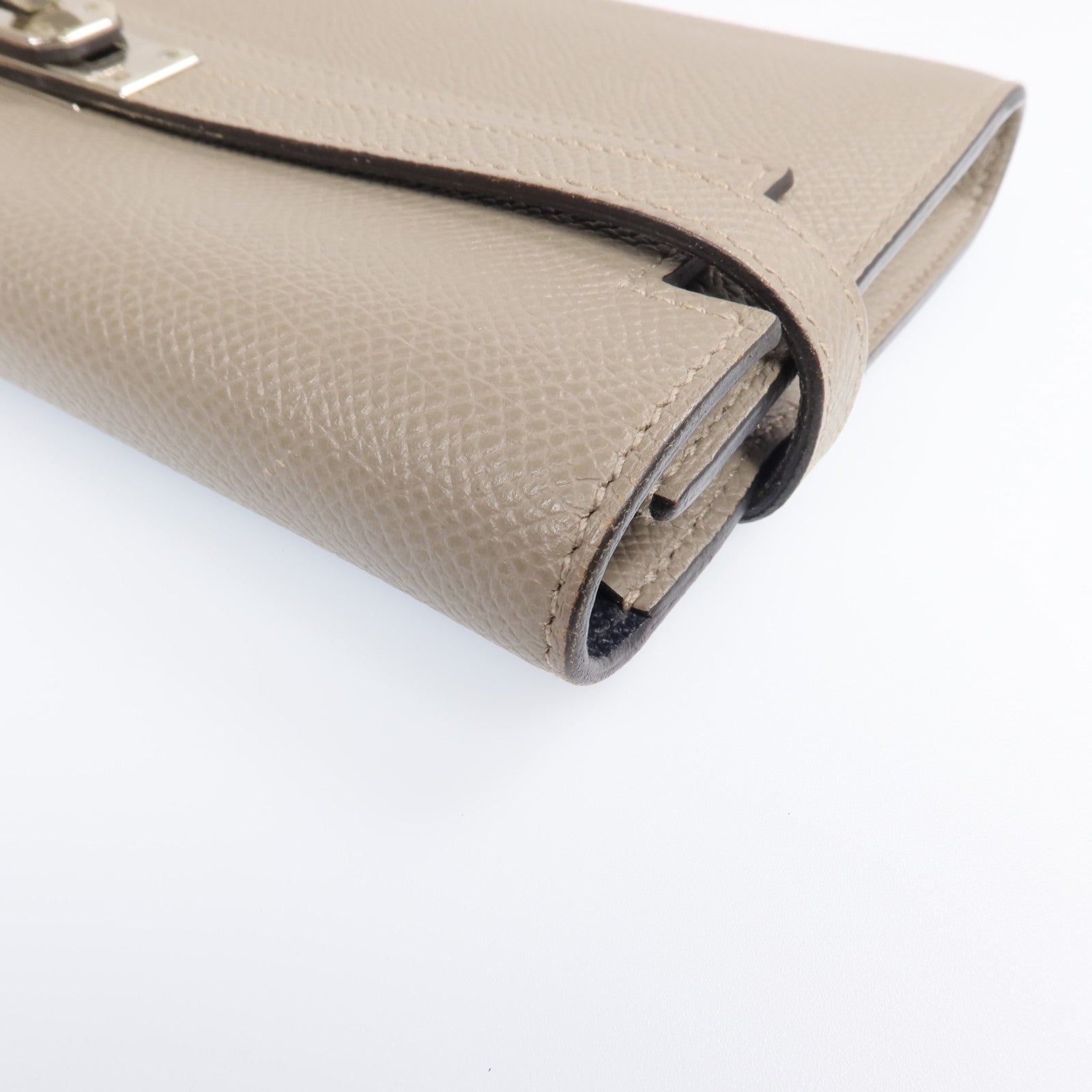 HERMES Epsom皮革Kelly Wallet金扣長錢包