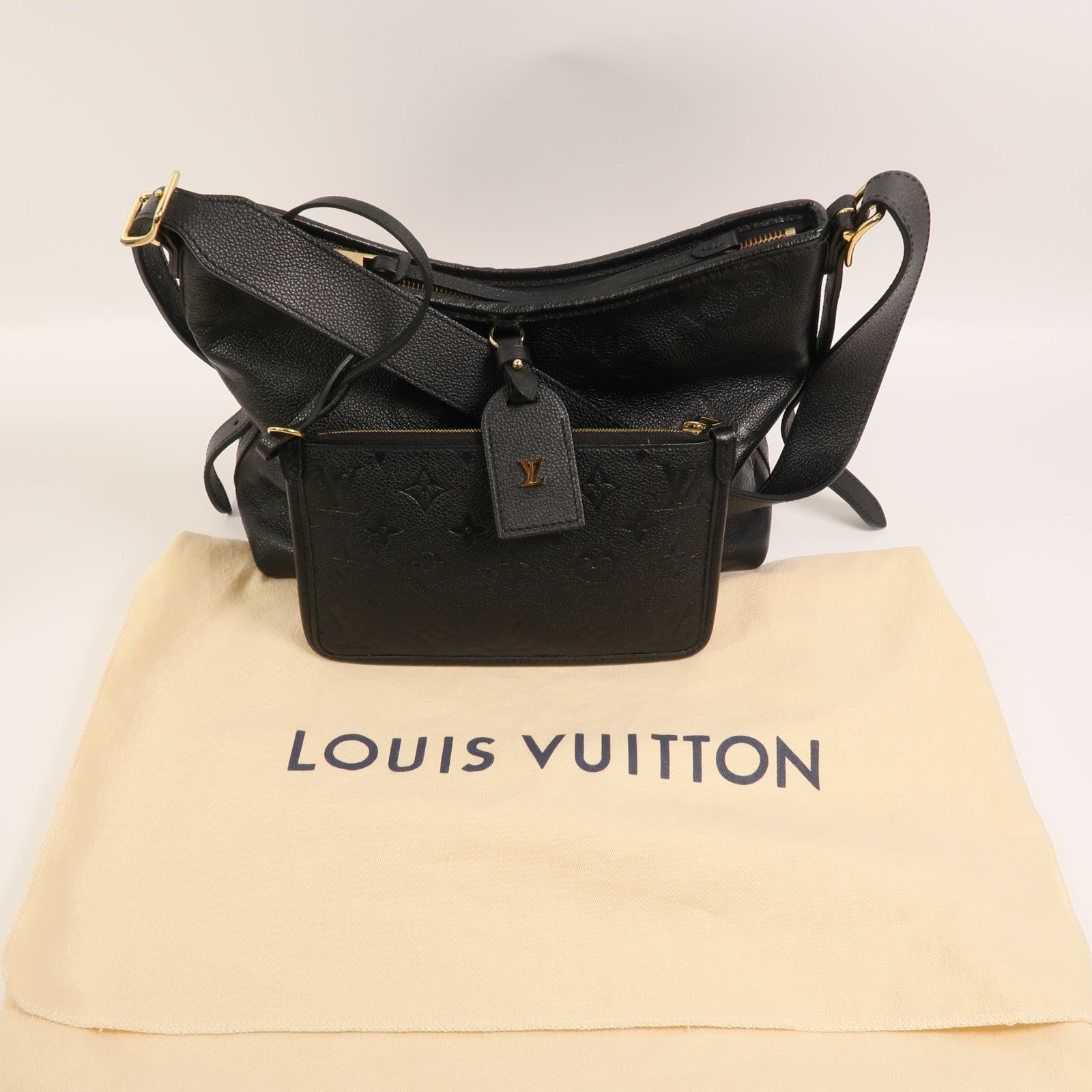 LOUIS VUITTON Monogram Empreinte Carryall PM肩背袋