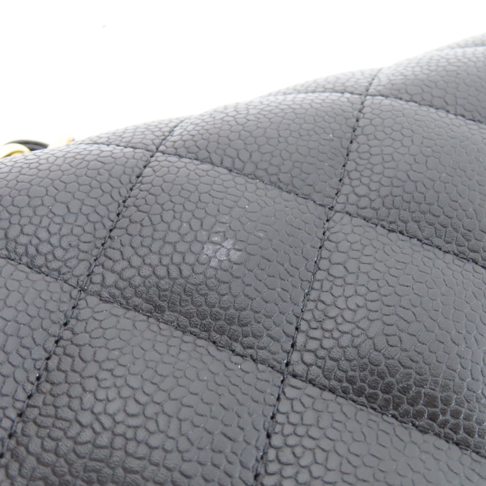 CHANEL 【清倉大減價】菱格Caviar皮革Classic Shoulder Bag金扣鏈帶肩背袋黑色