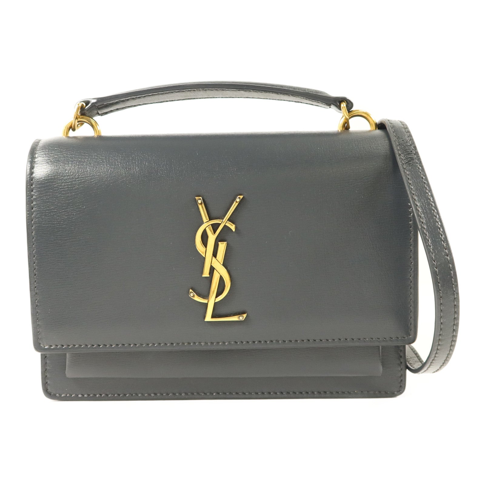 SAINT LAURENT 牛皮皮革Sunset金扣手挽肩背兩用袋