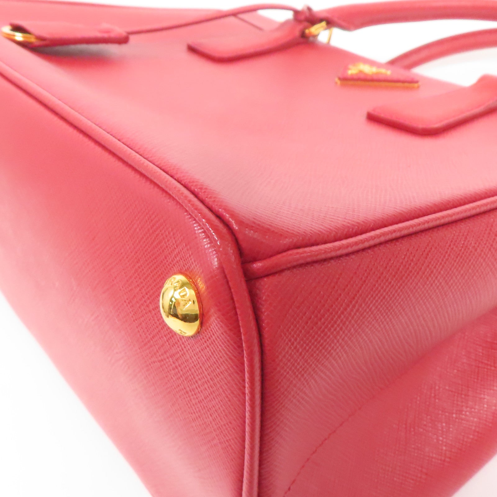 PRADA 牛皮皮革Shoulder Bag金扣手挽肩背兩用袋