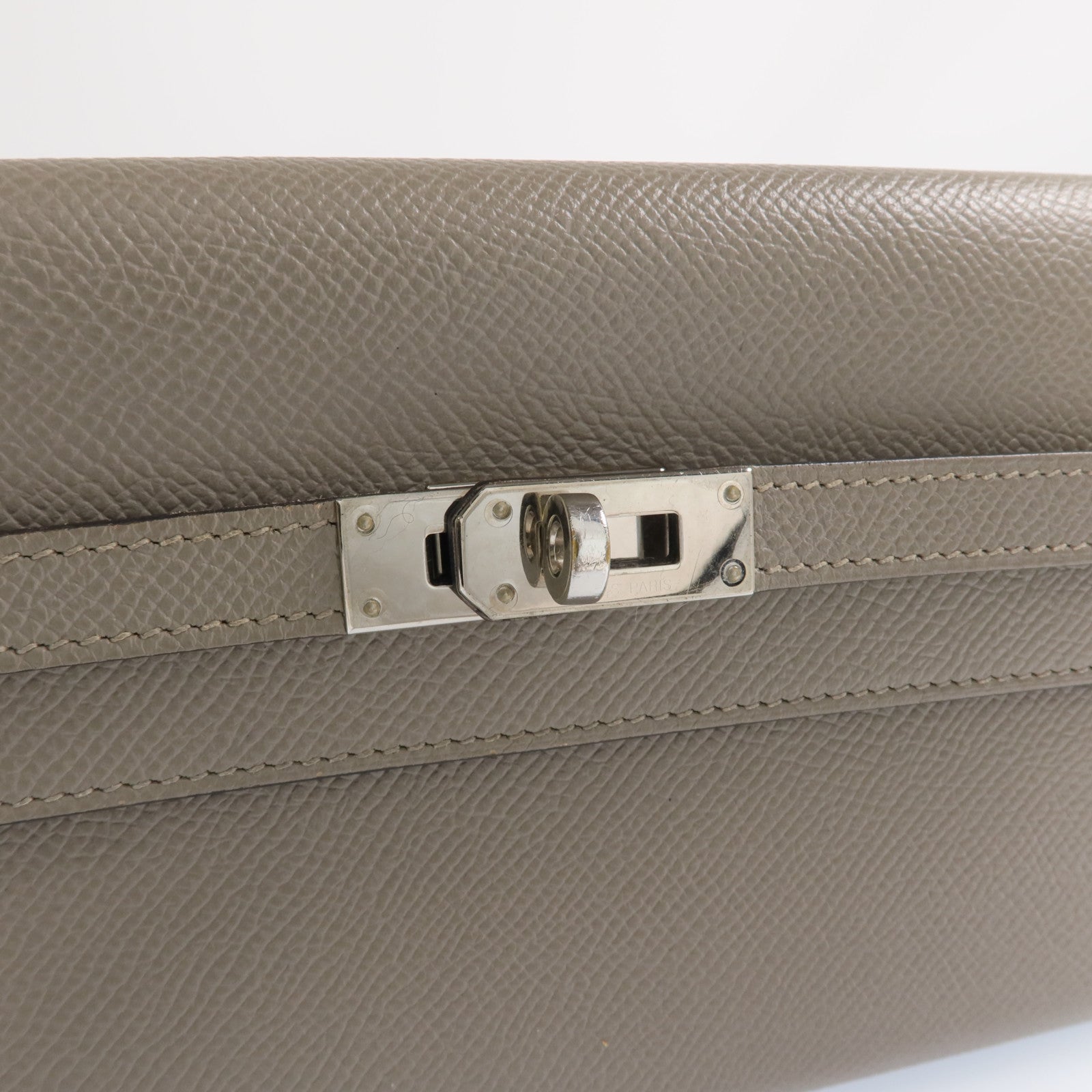 HERMES Epsom皮革Kelly Wallet金扣長錢包