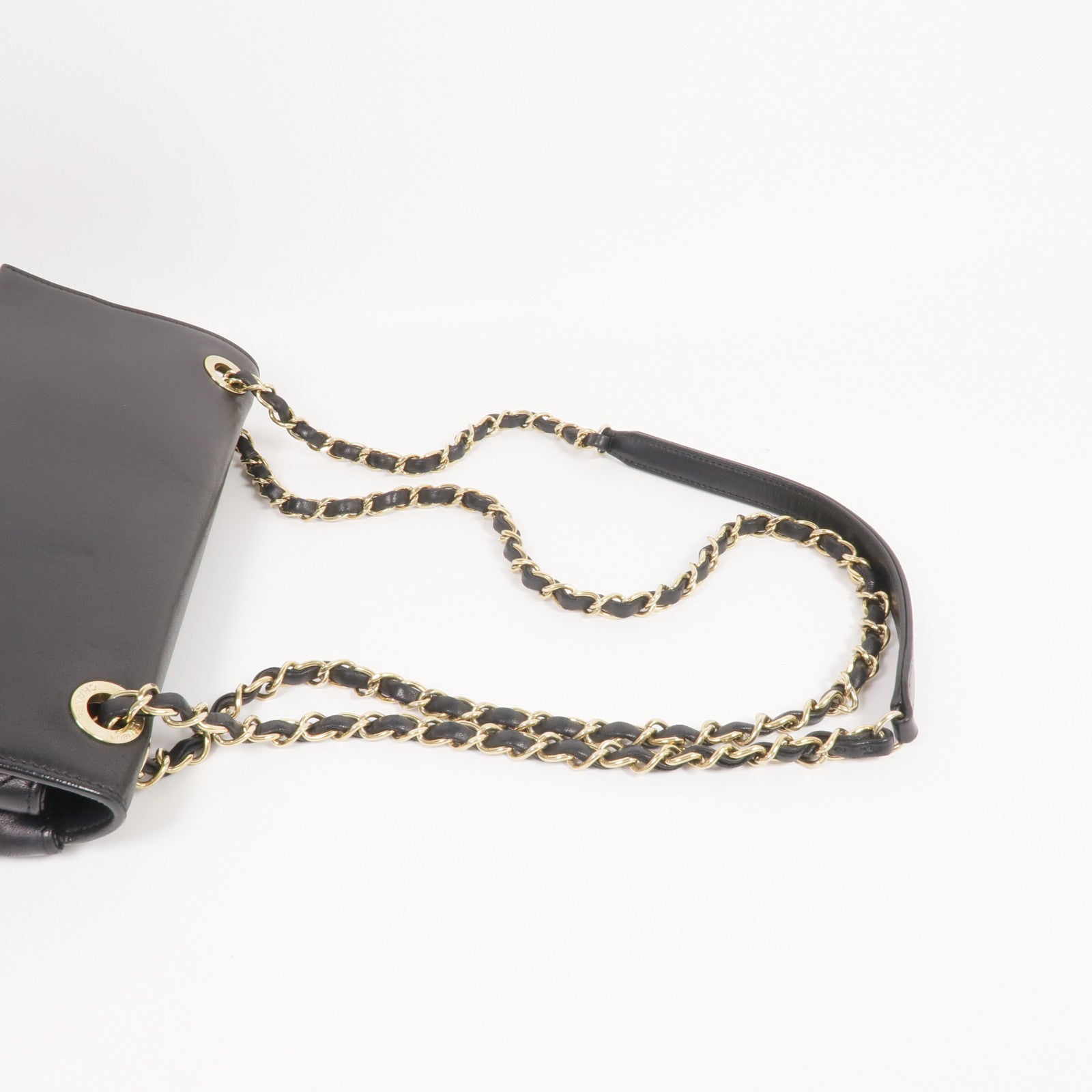 CHANEL 羊皮皮革Chain Shoulder金扣鏈帶肩背袋