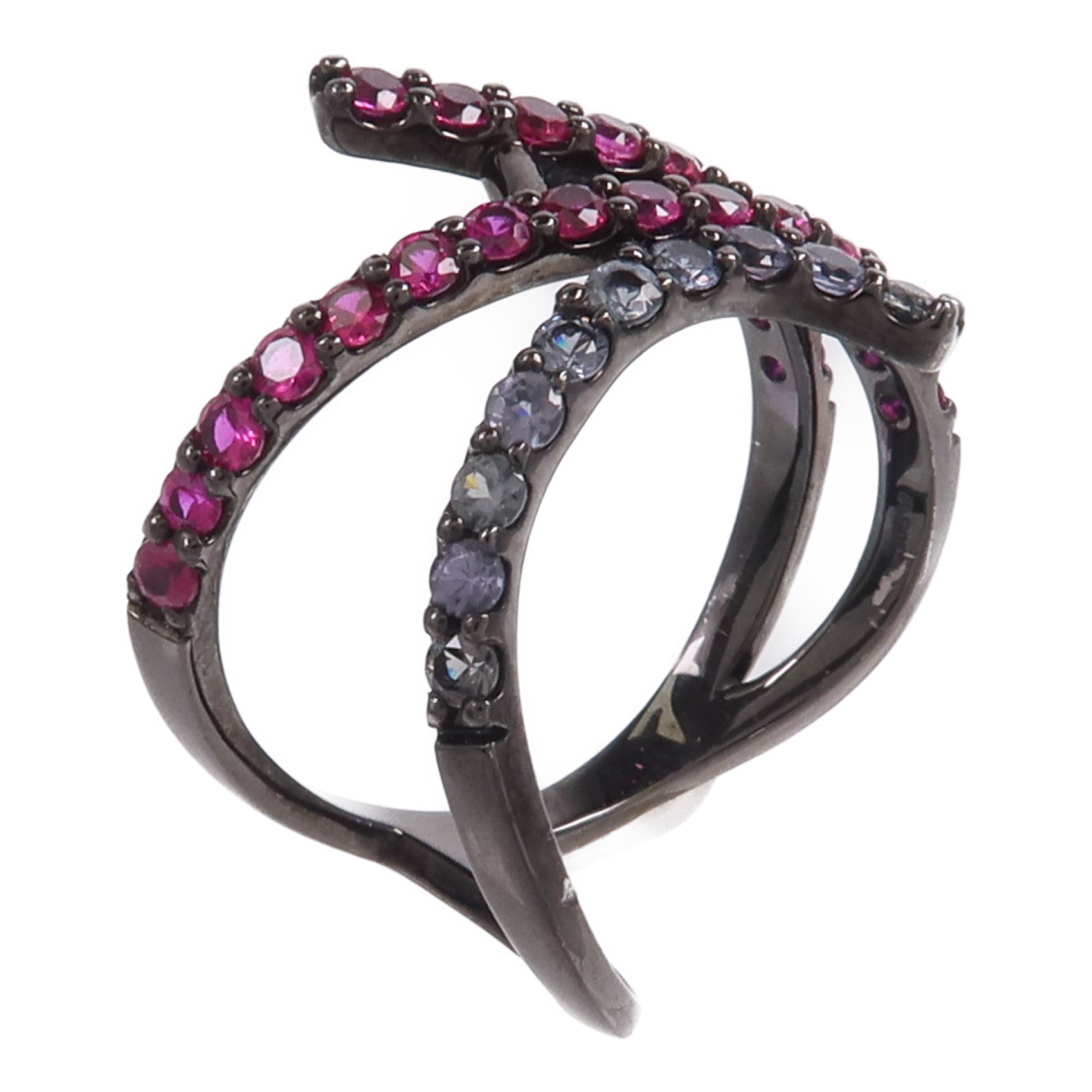 JEWELRY PT900鉑金/鍍黑Ruby Garnet Ring紅寶石/石榴石戒指
