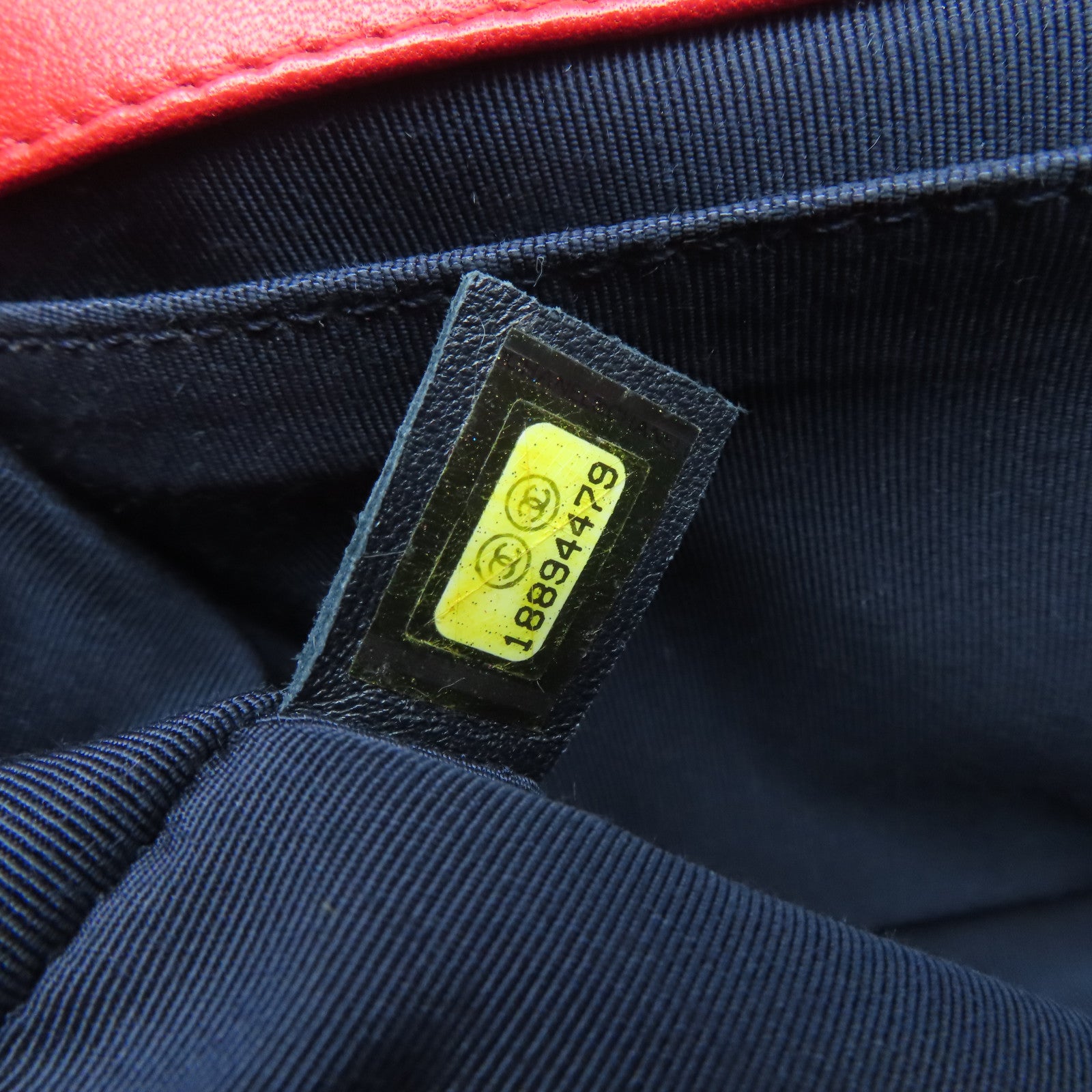 CHANEL 【清倉大減價】羊皮皮革Boy Chanel 25cm金扣鏈帶肩背袋紅色