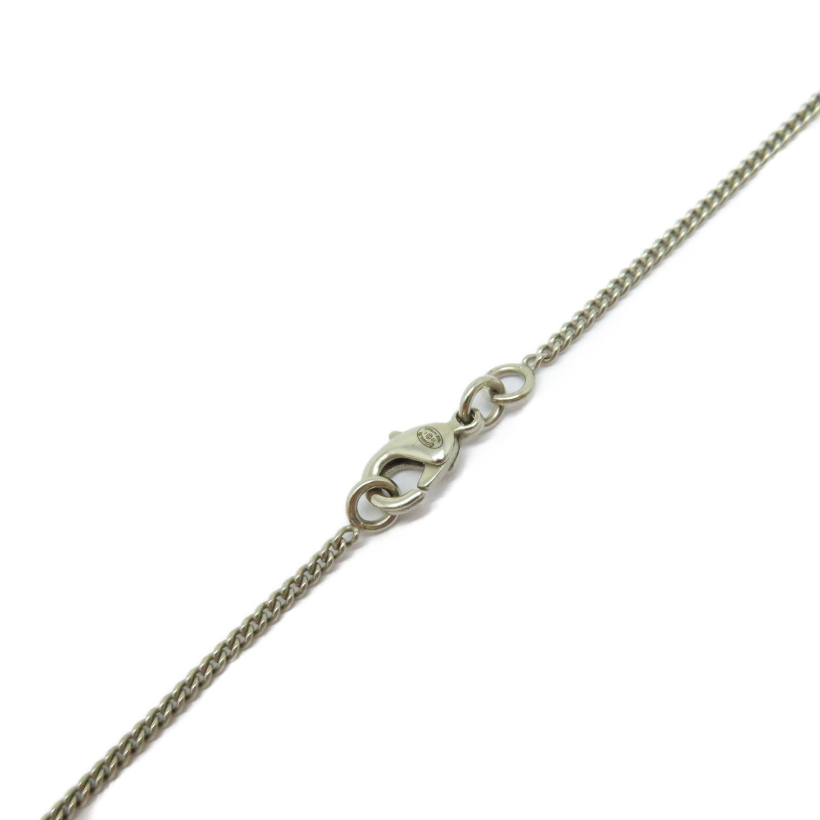 CHANEL 金屬2 Face Necklace項鍊銀色
