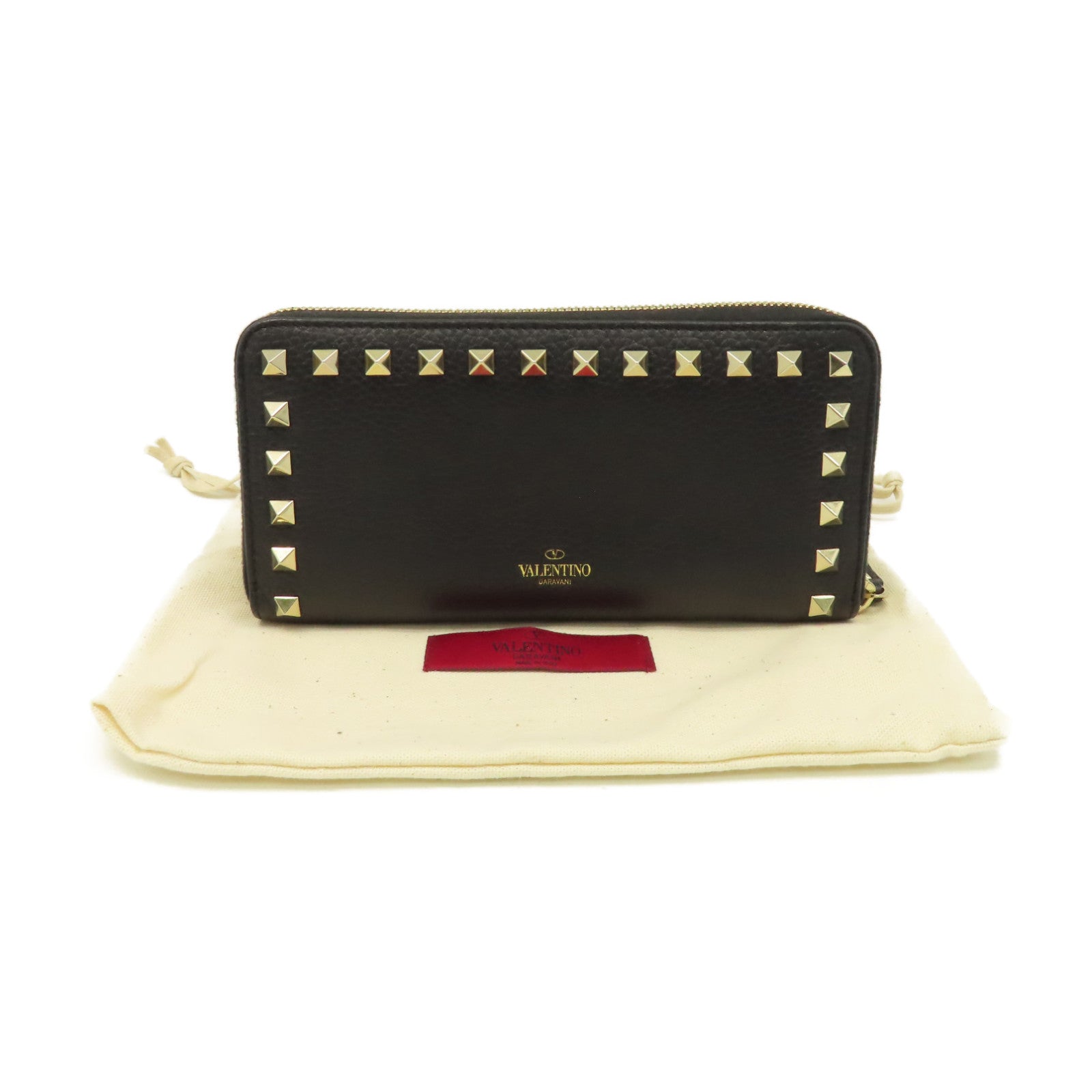 Valentino 【激減優惠】牛皮皮革Zipper Long Wallet拉鏈長錢包