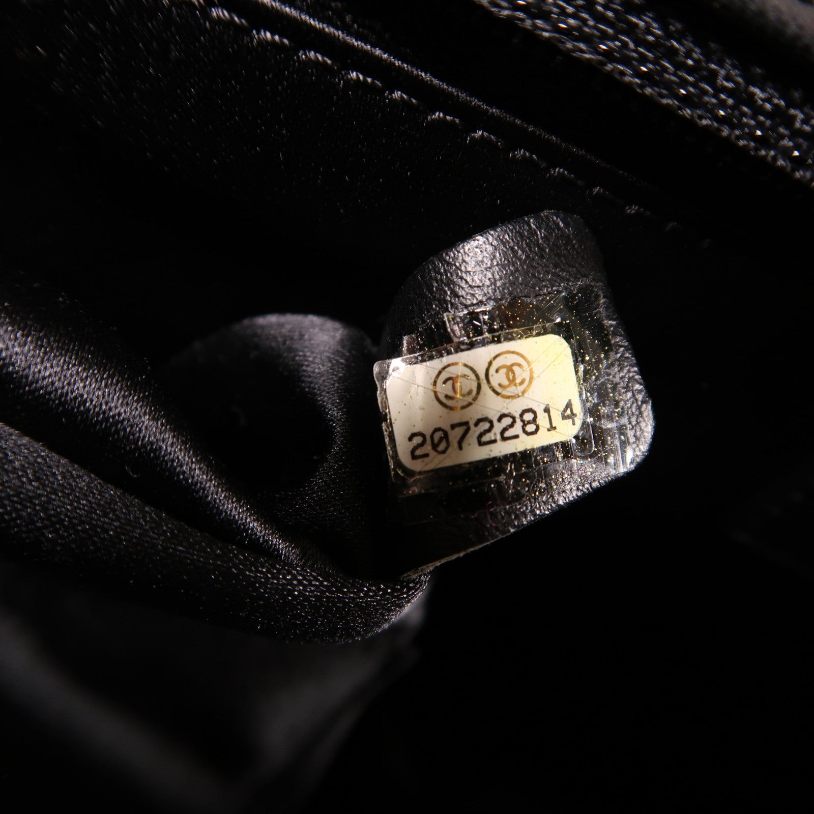 CHANEL CC SHW Shoulder Bag 2Way Handbag Lambskin Leather Black
