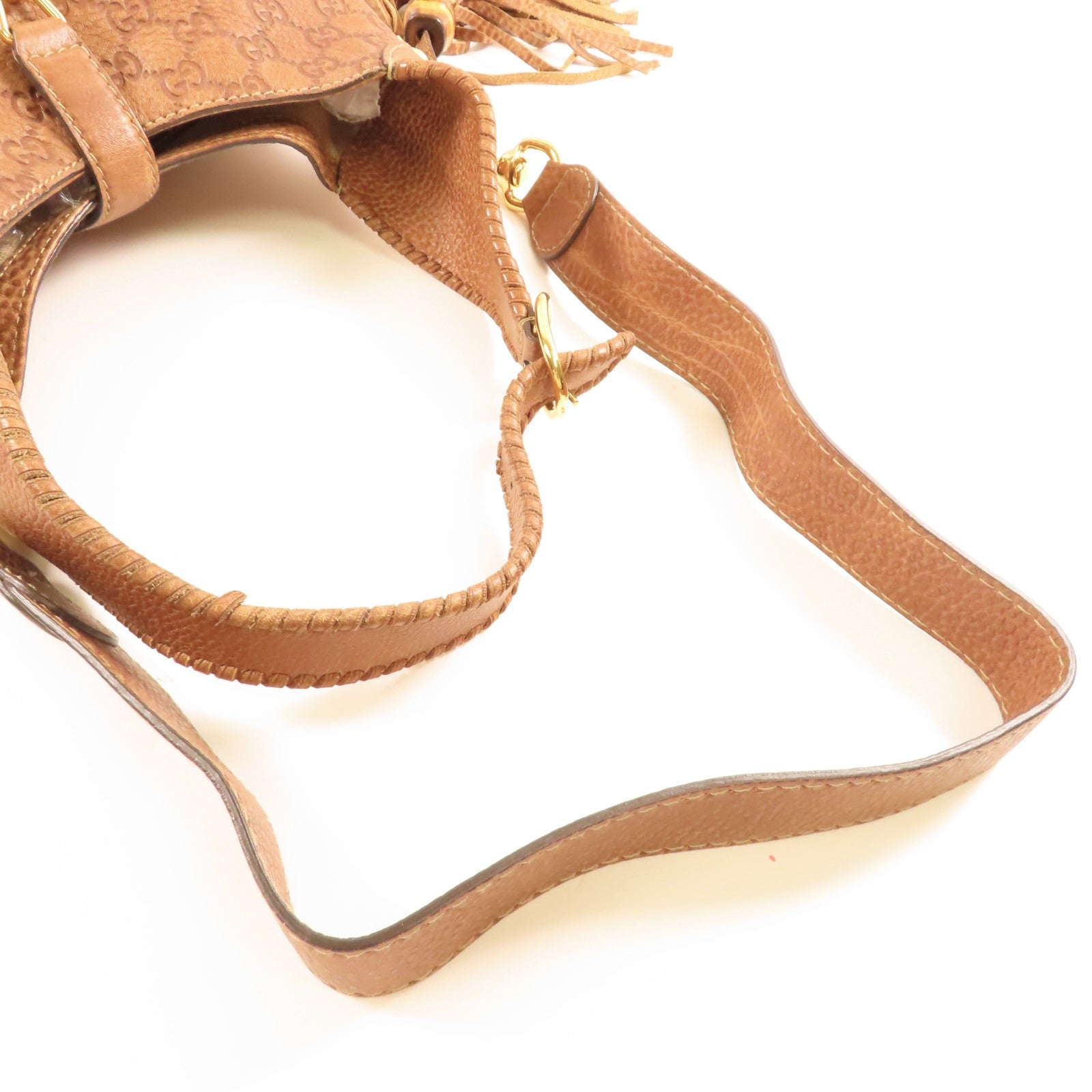 GUCCI GG GHW Jackie Bamboo 2 Way Shoulder Bag Handbag 219725 Leather Brown