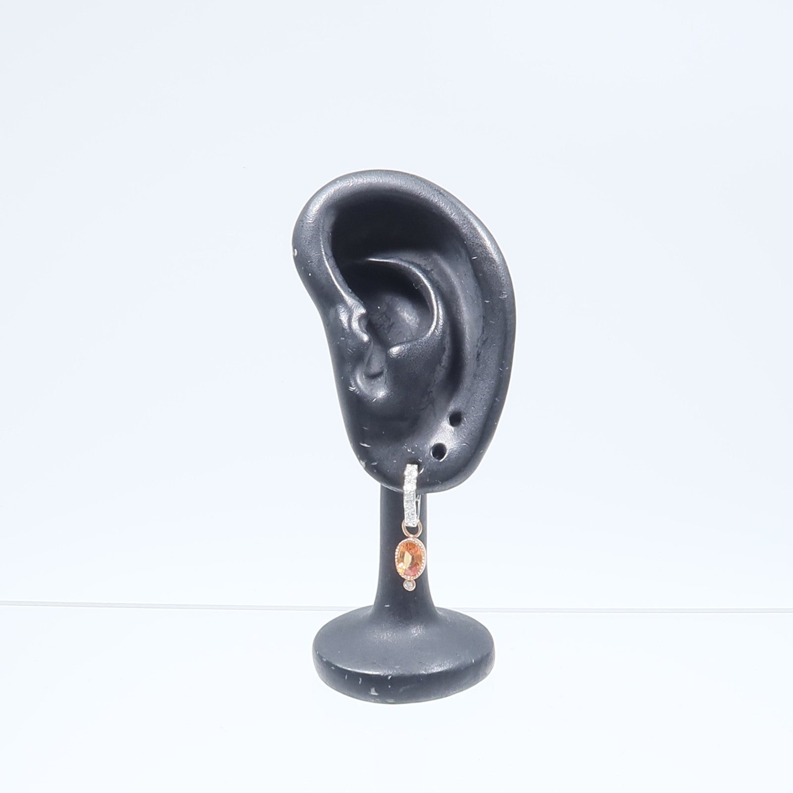 JEWELRY 18K玫瑰金/白金Color Stone Earrings彩色寶石戒指