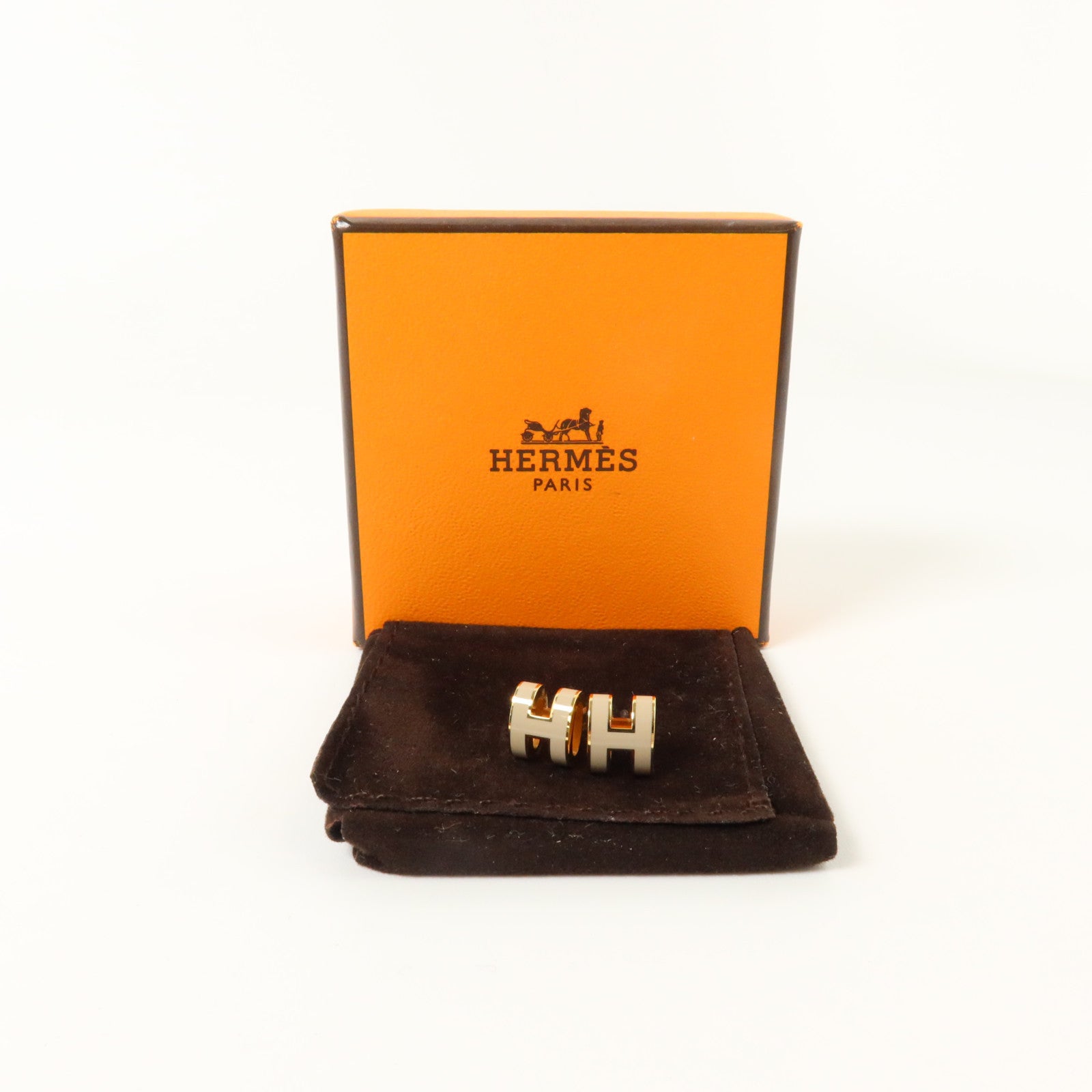 HERMES 金屬/琺瑯Mini Pop H Earrings耳環