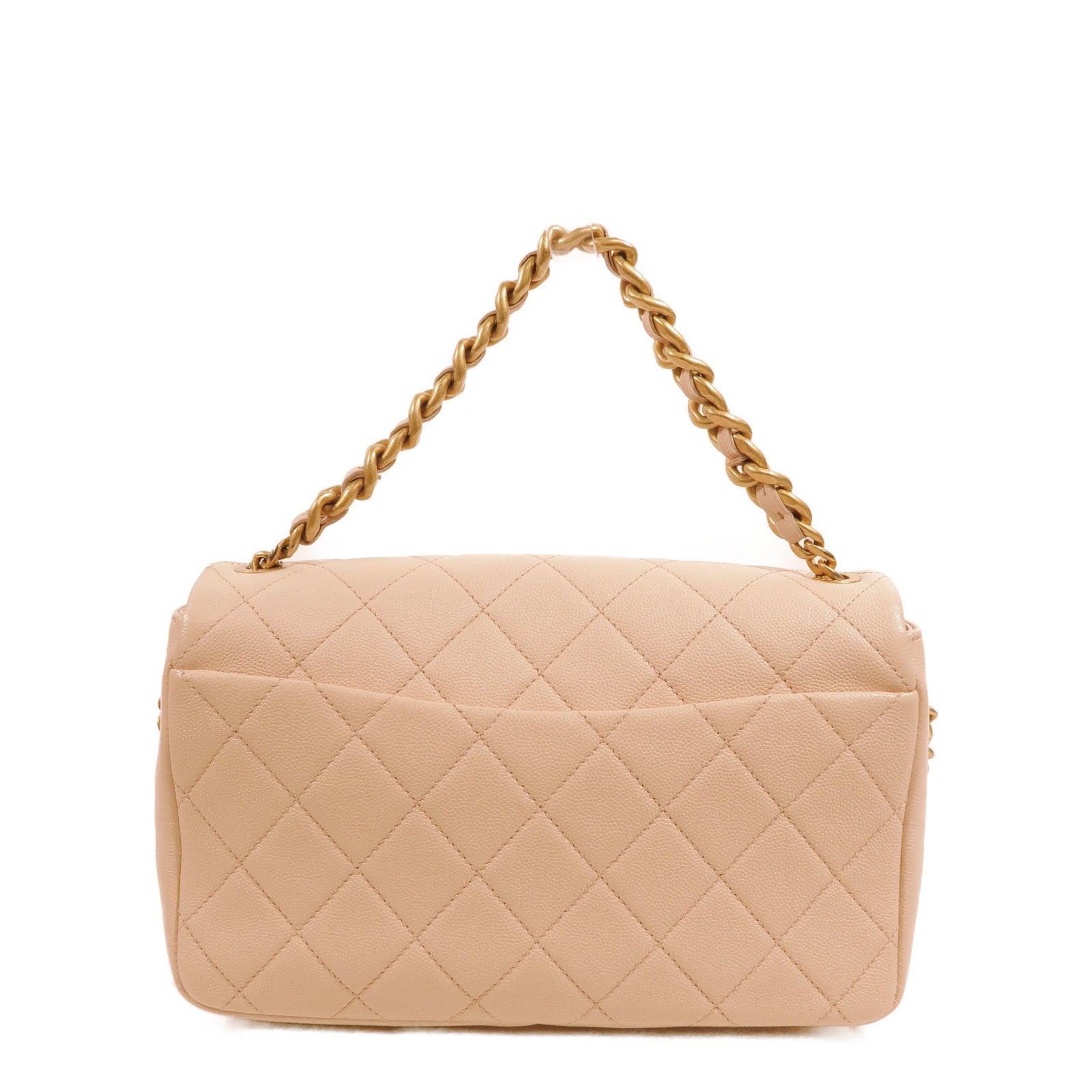 CHANEL 牛皮皮革Chain Shoulder手挽肩背兩用袋